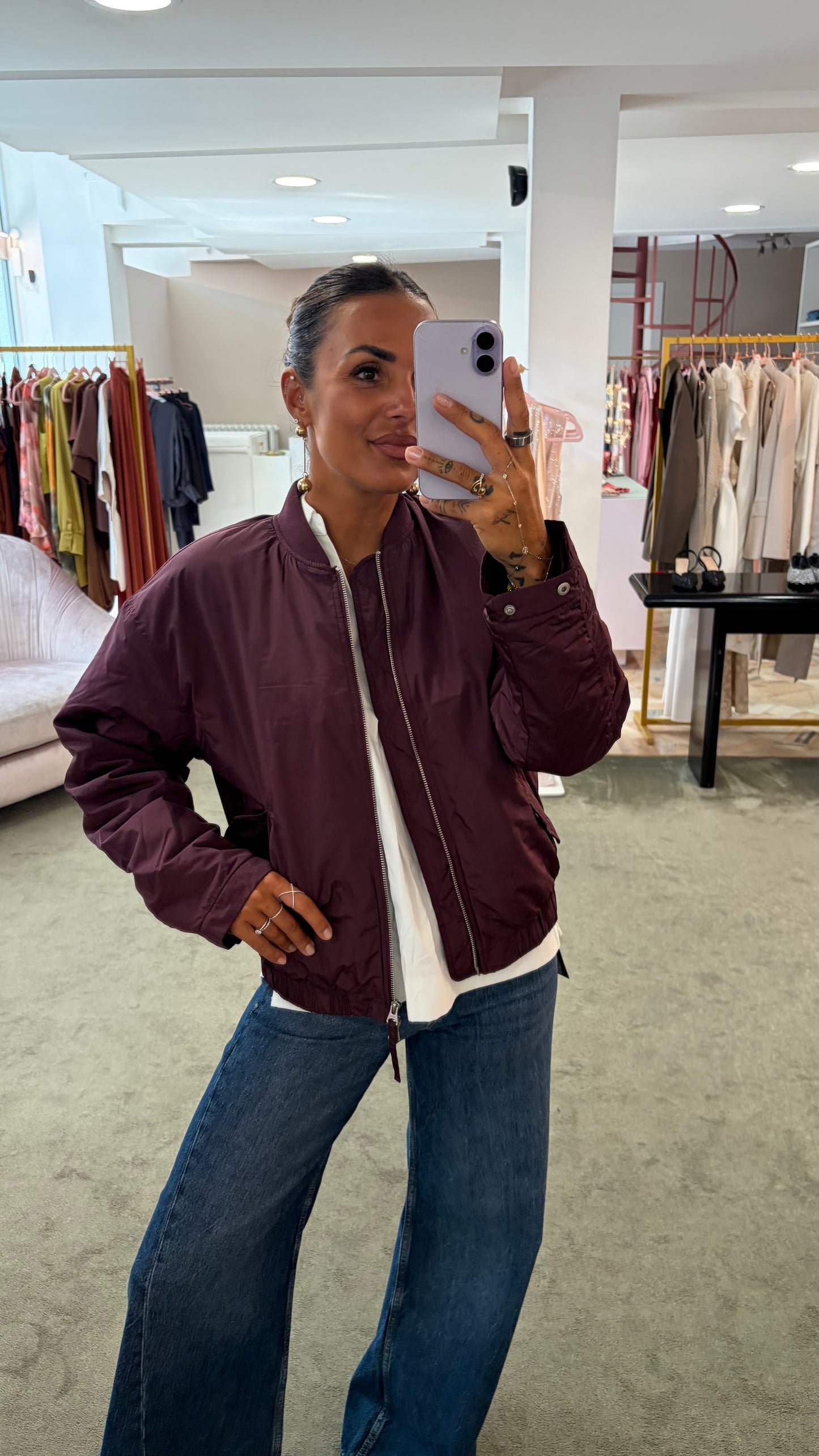 Bomber bordeaux bree imbottito jx