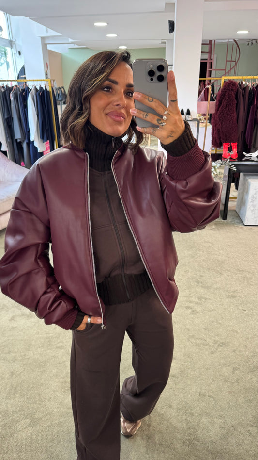 Bomber over bordeaux ecopelle ks