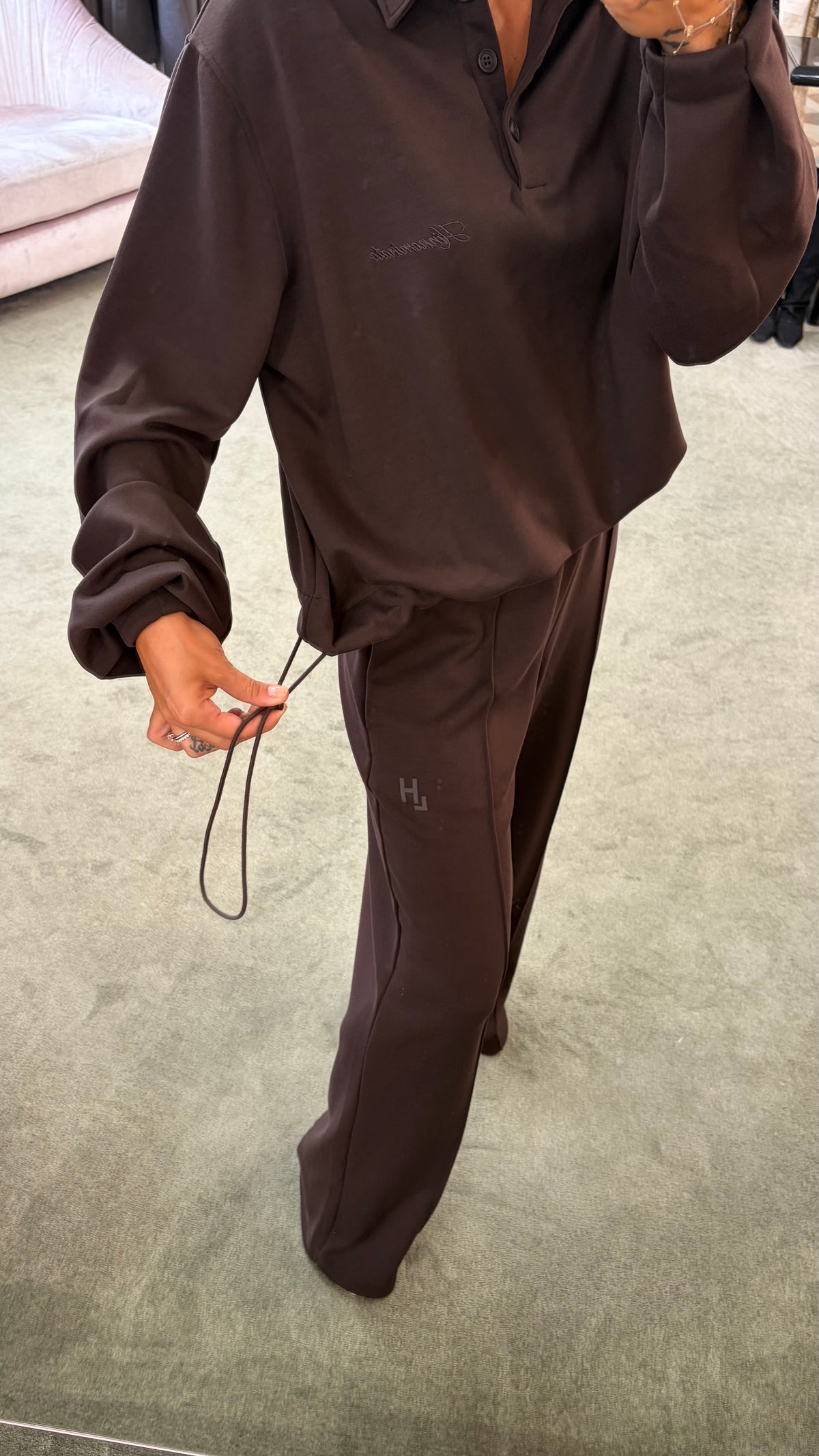 Polo marrone in viscosa Hinnominate