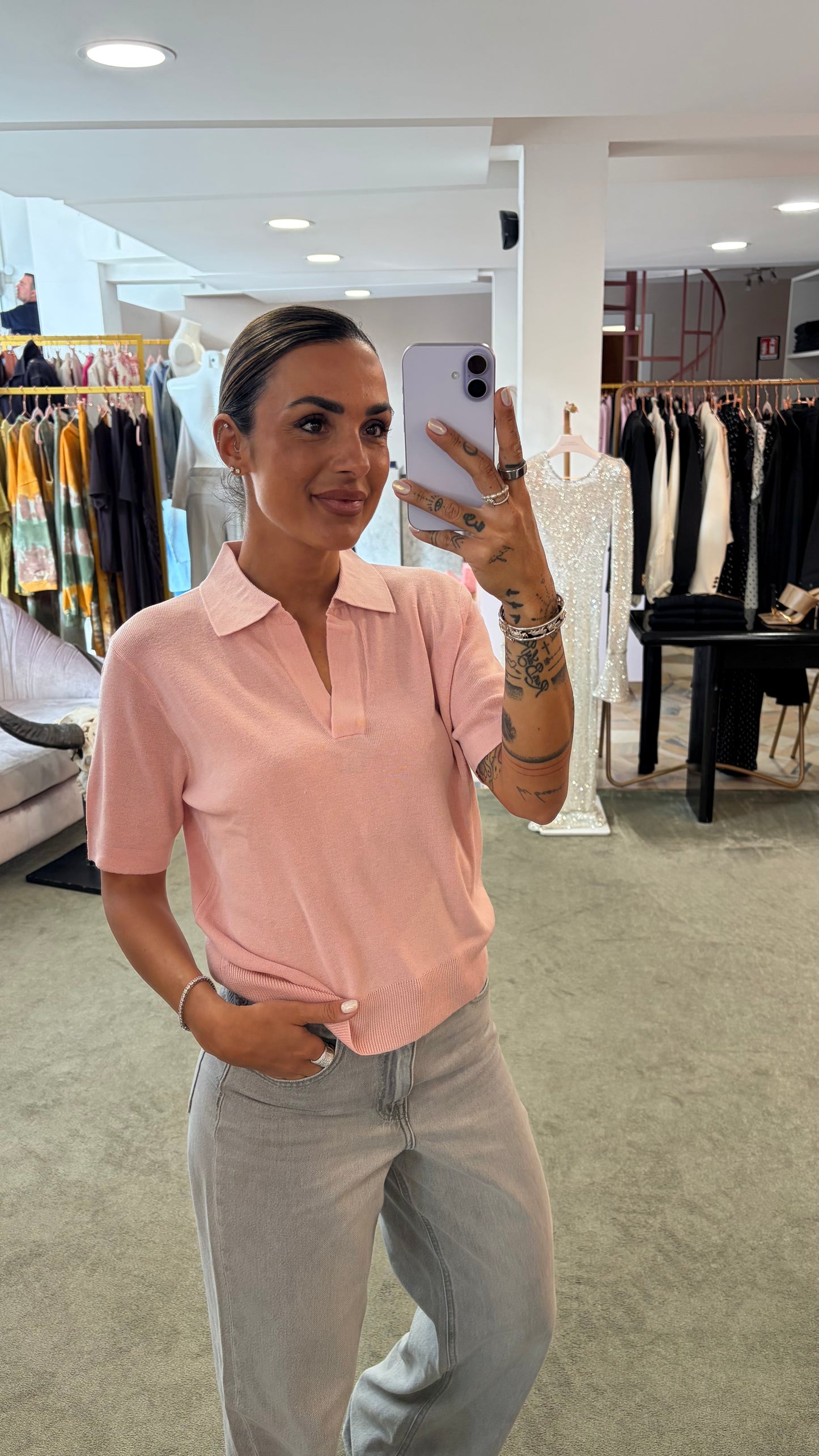 Polo rosa manica corta glp