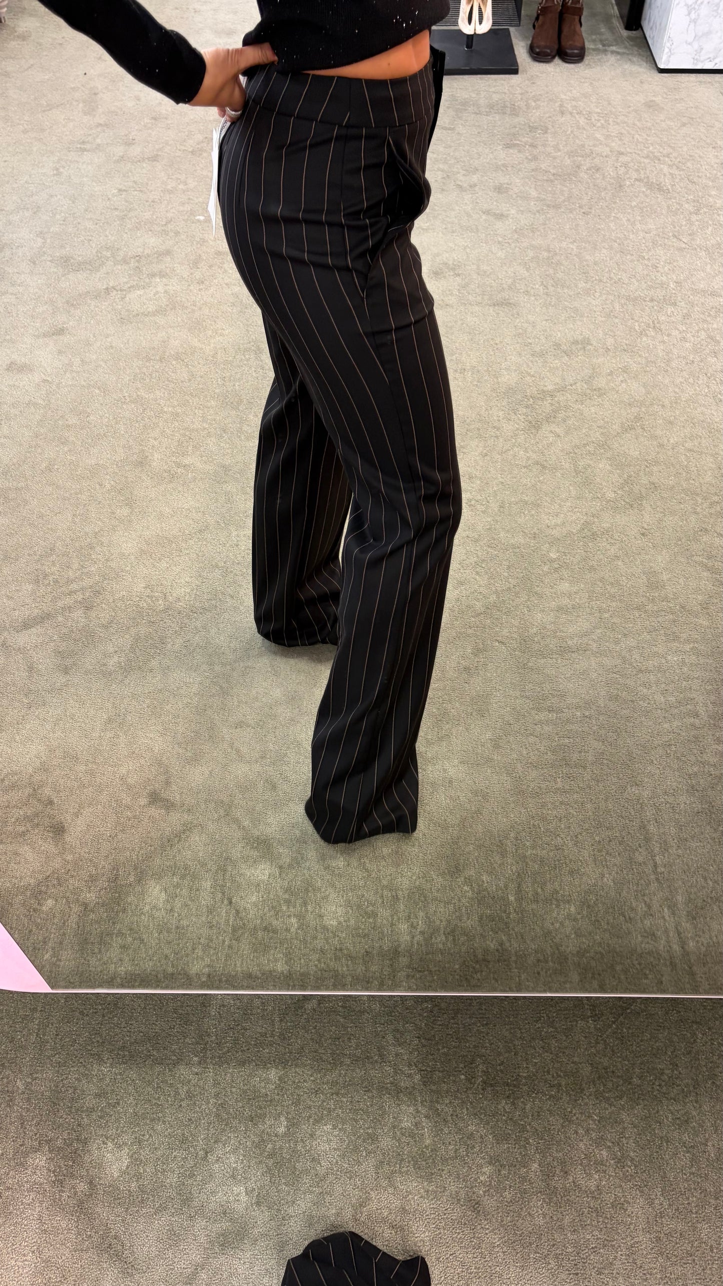 Pantaloni neri gessatI MAR DE MARGARITAS