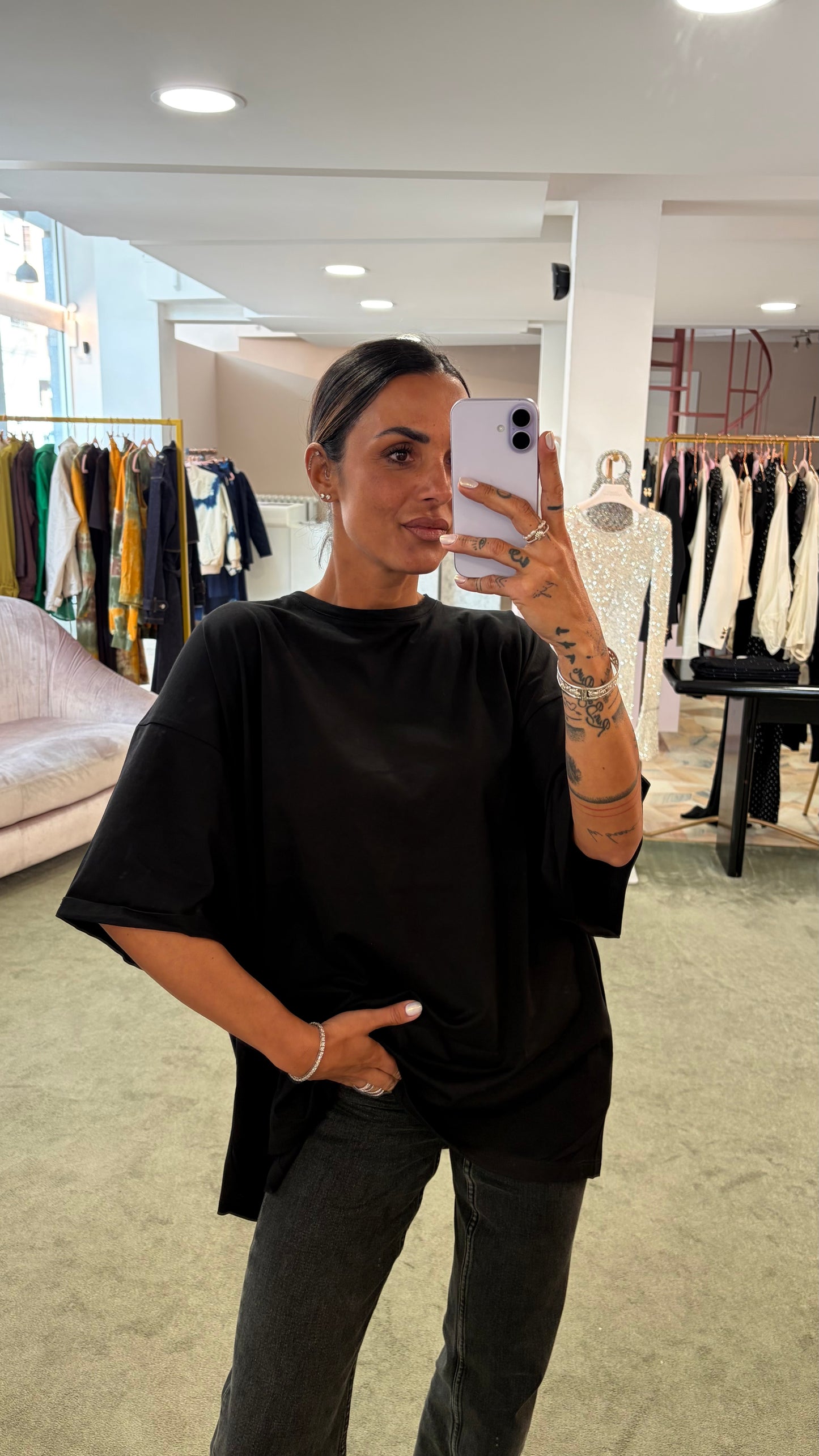 Maxi t-shirt nera ks