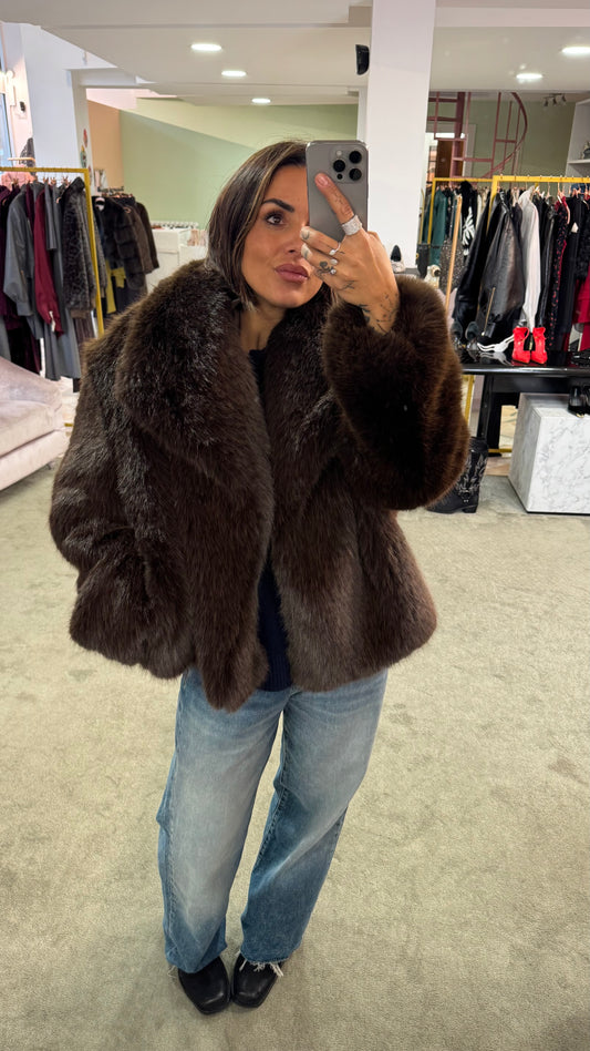 Pelliccia eco marrone nine minutes