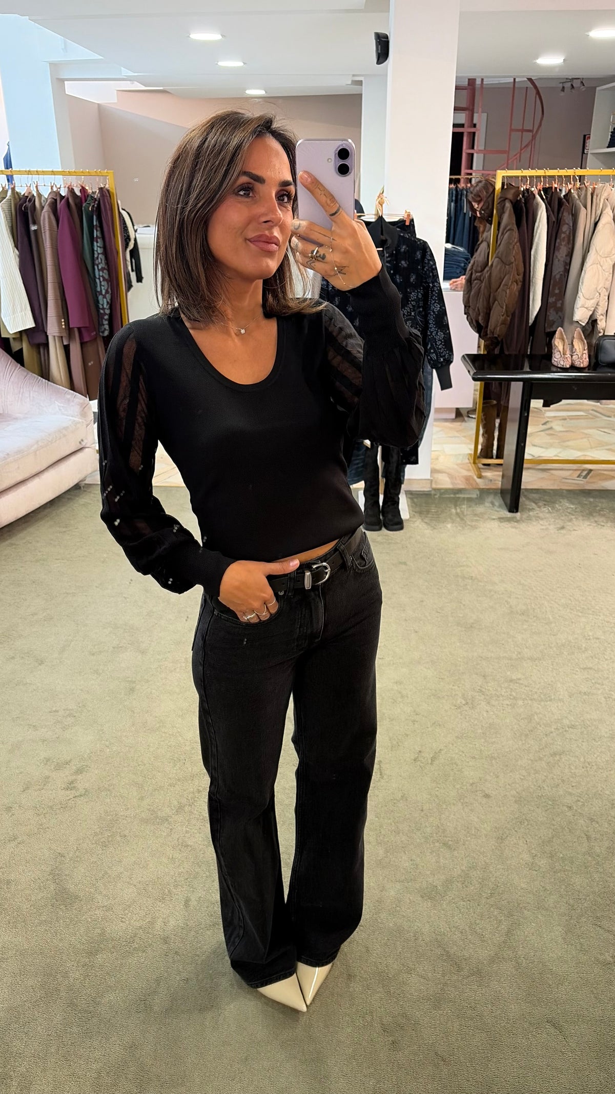 Jeans kori neri straight sl