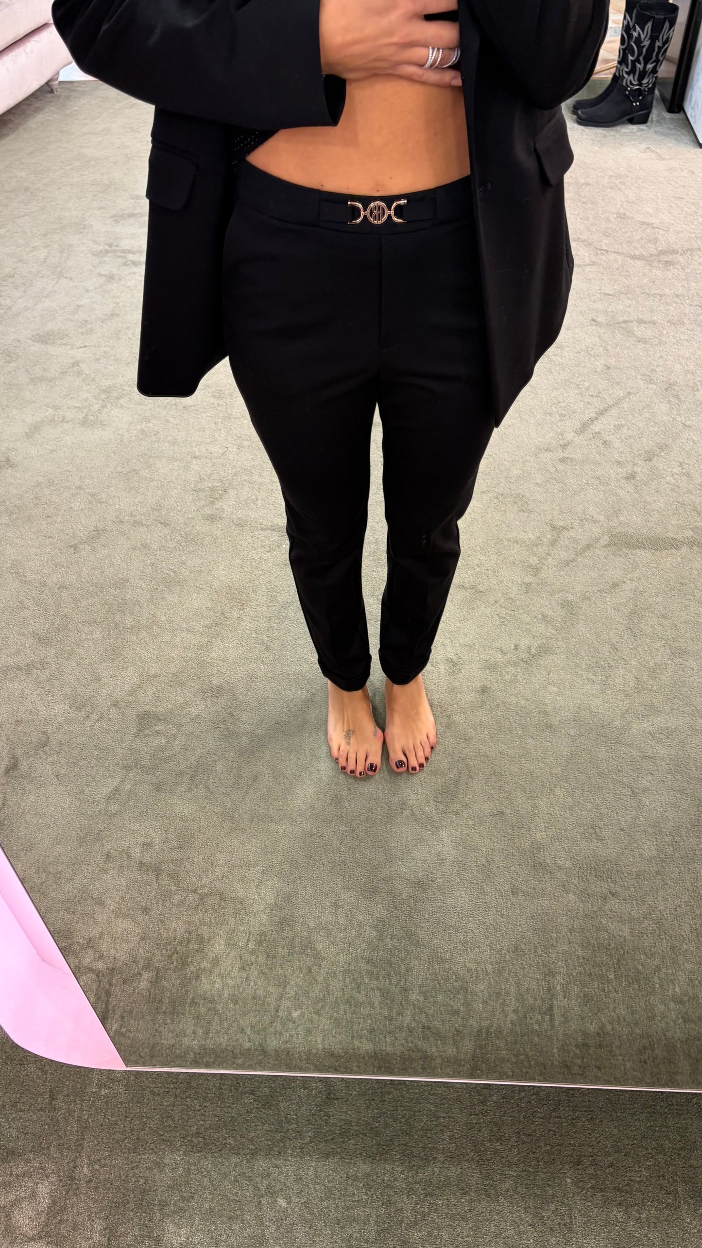 Pantaloni neri a sigaretta punto milano fr