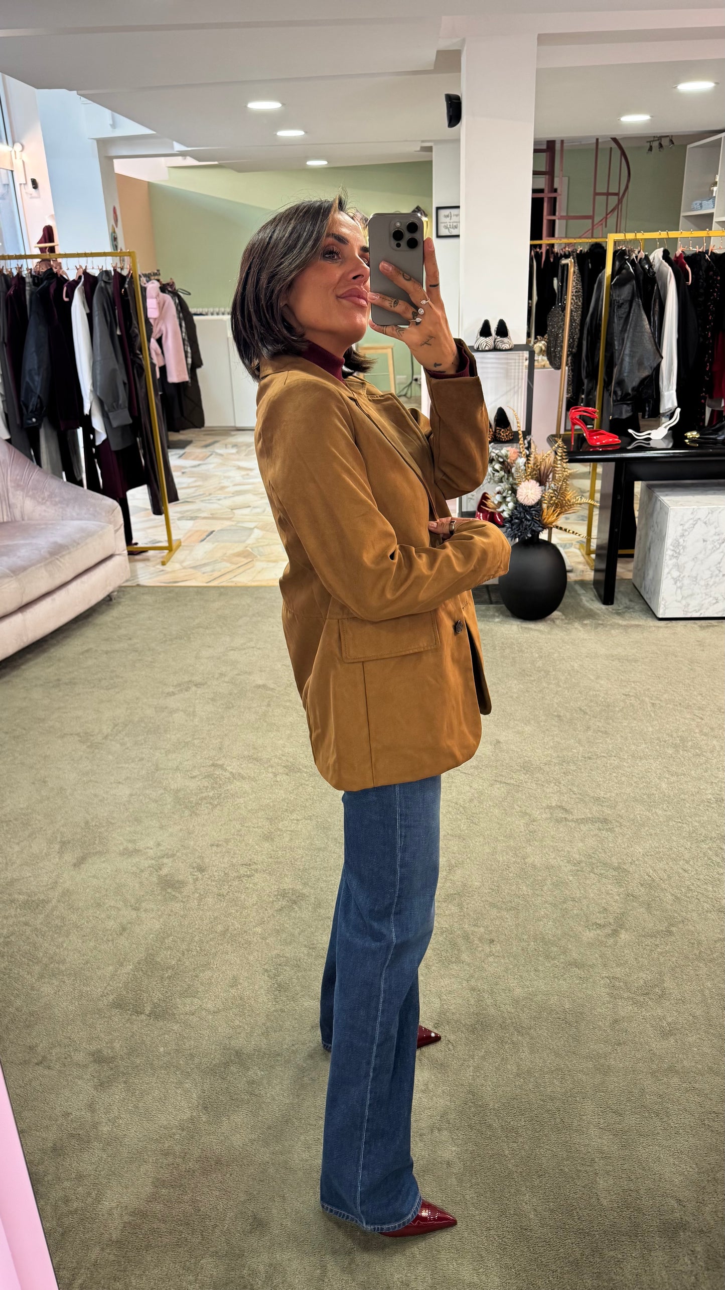 Blazer giacca scamosciata biscotto sy