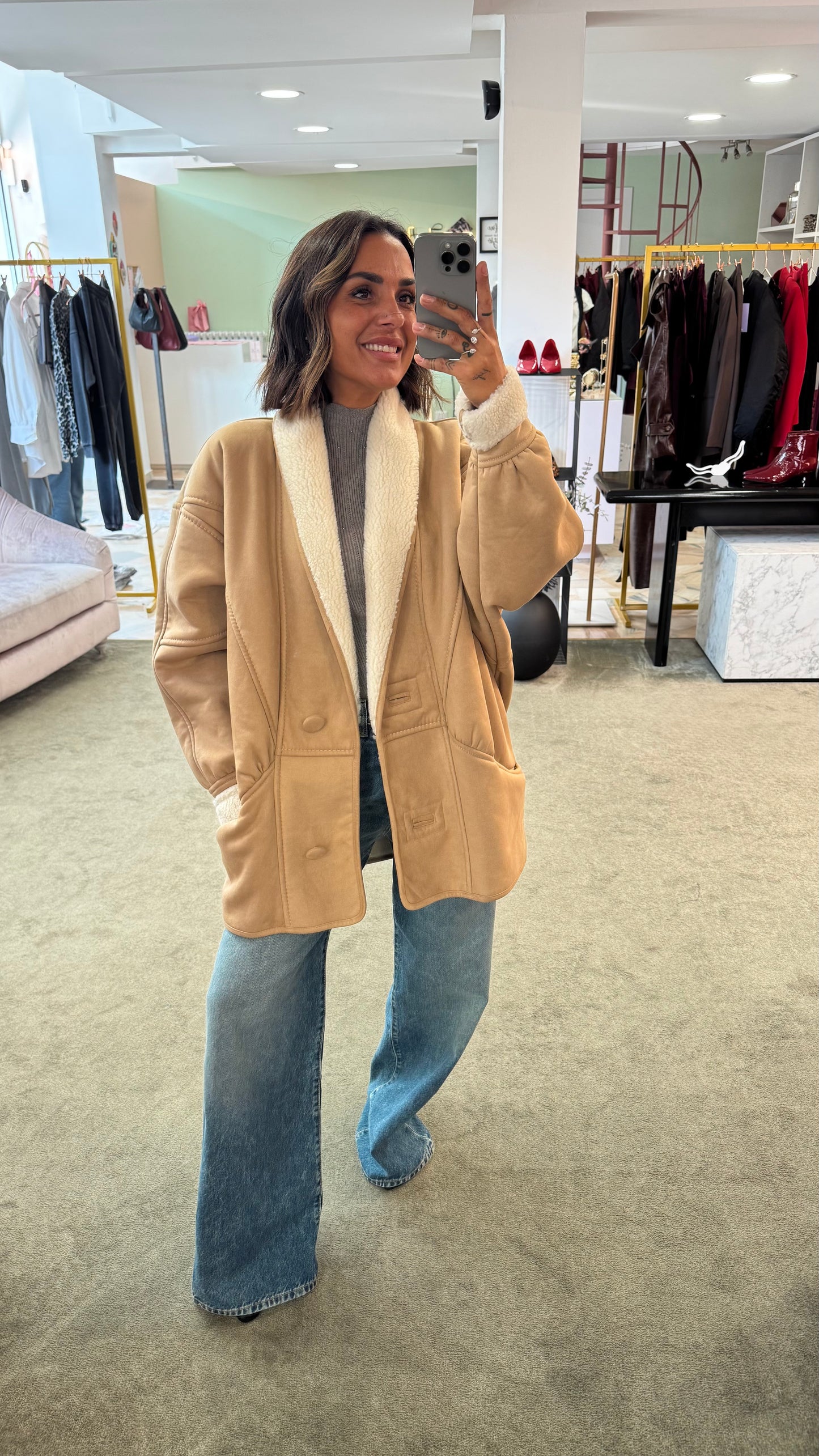 Montone eco beige nude Nine Minutes