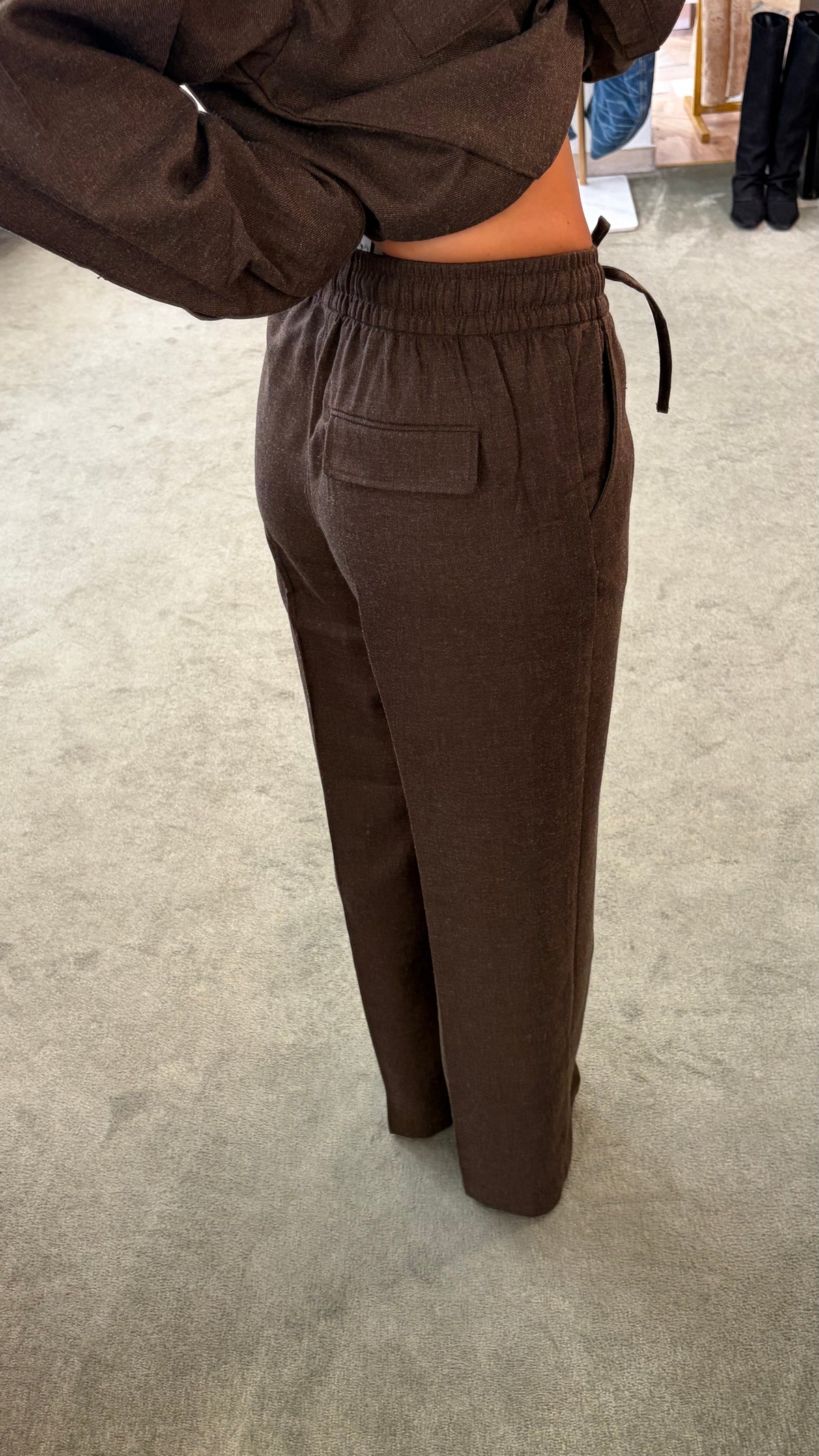 Camicia giacchina marrone caffè crop jx
