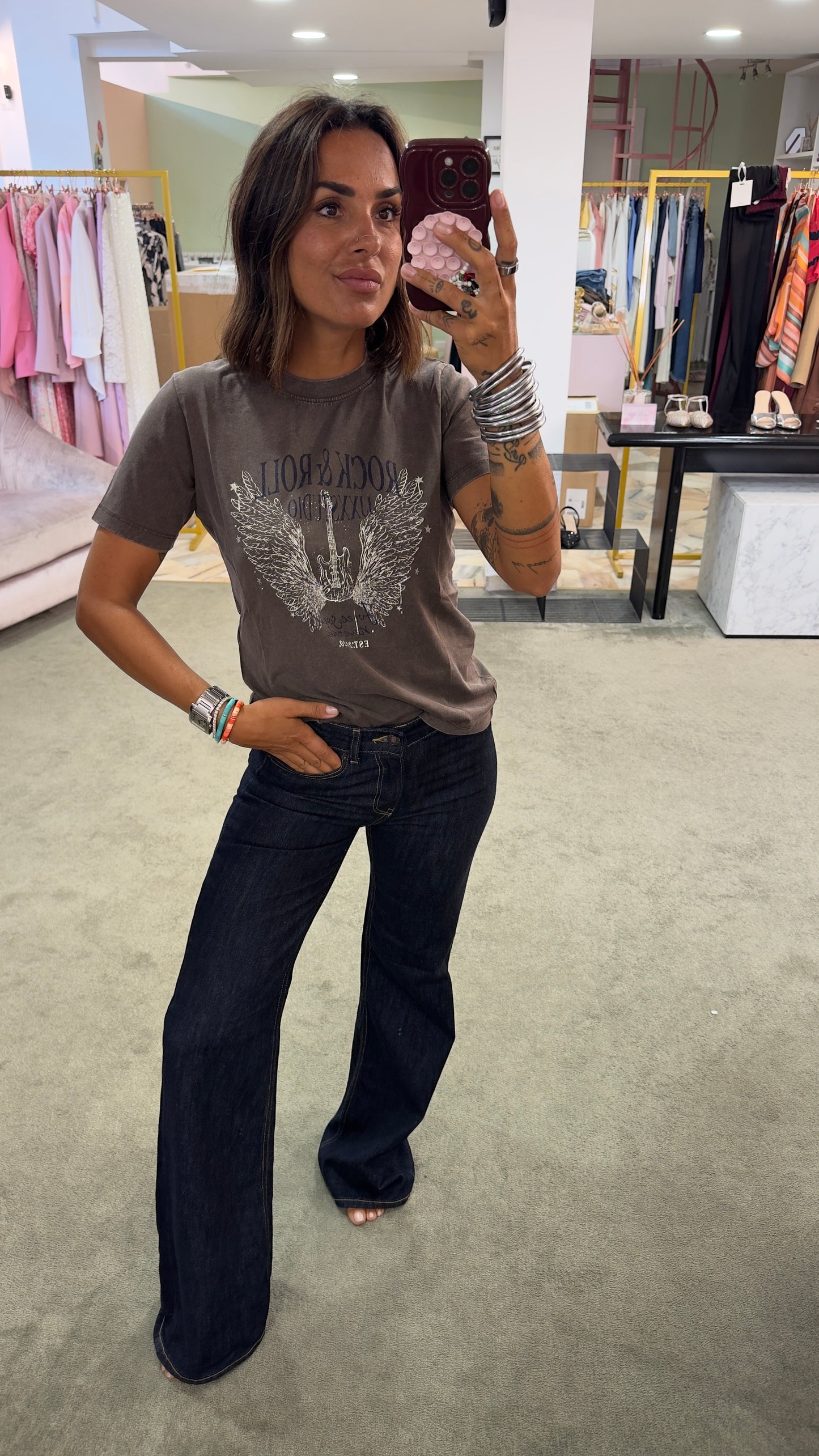 Jeans rome flare denim scuro jx