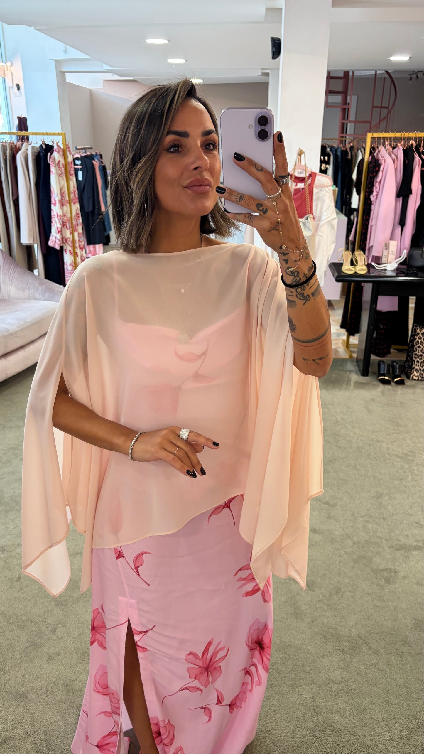 Cappa coprispalle rosa fr
