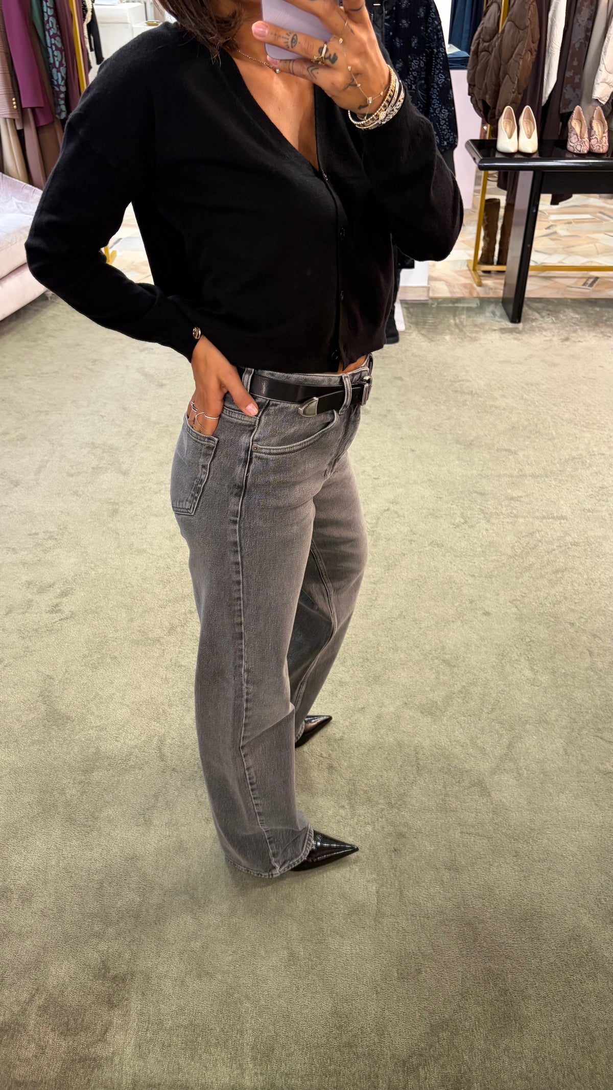 Jeans kori grigi straight sl