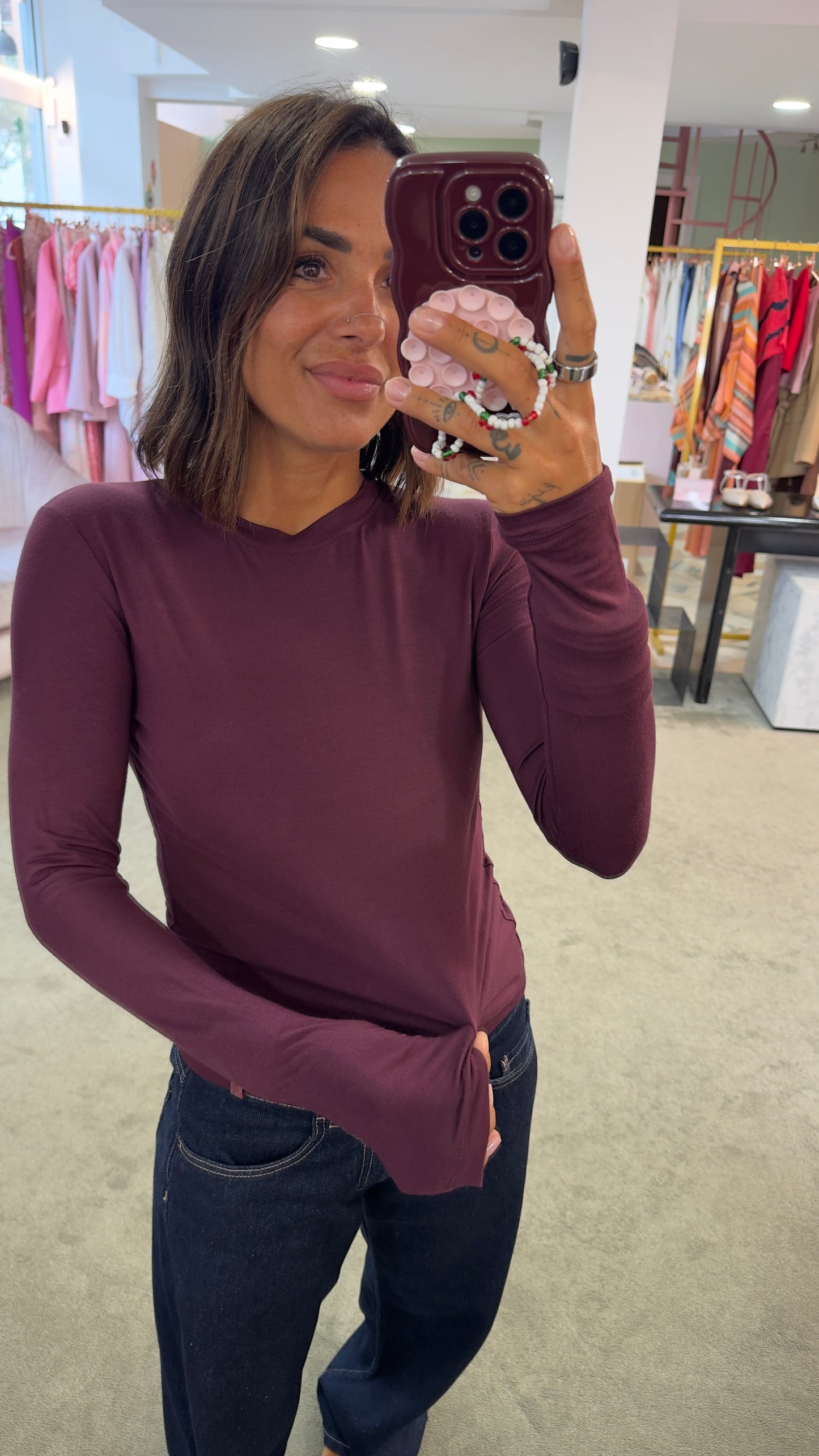 Maglia manica lunga bordeaux Hinnominate