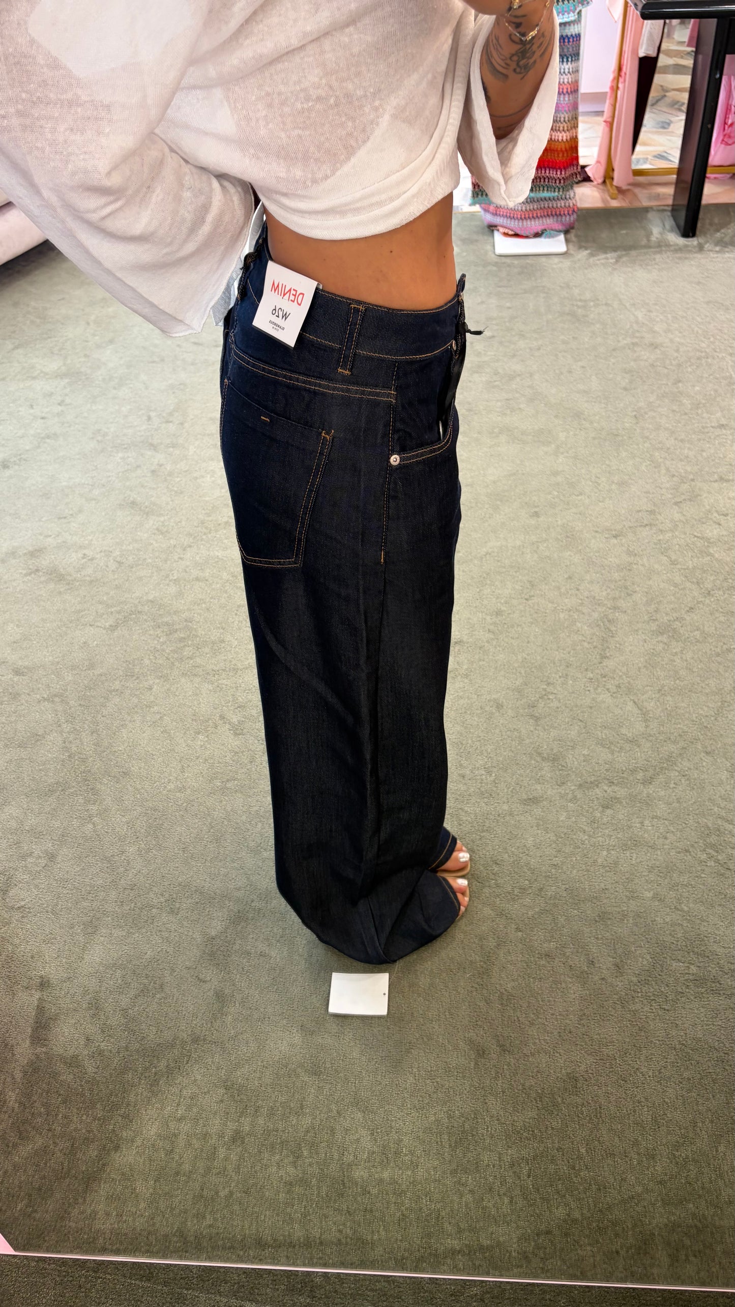 Jeans denim scuro tela leggera gl