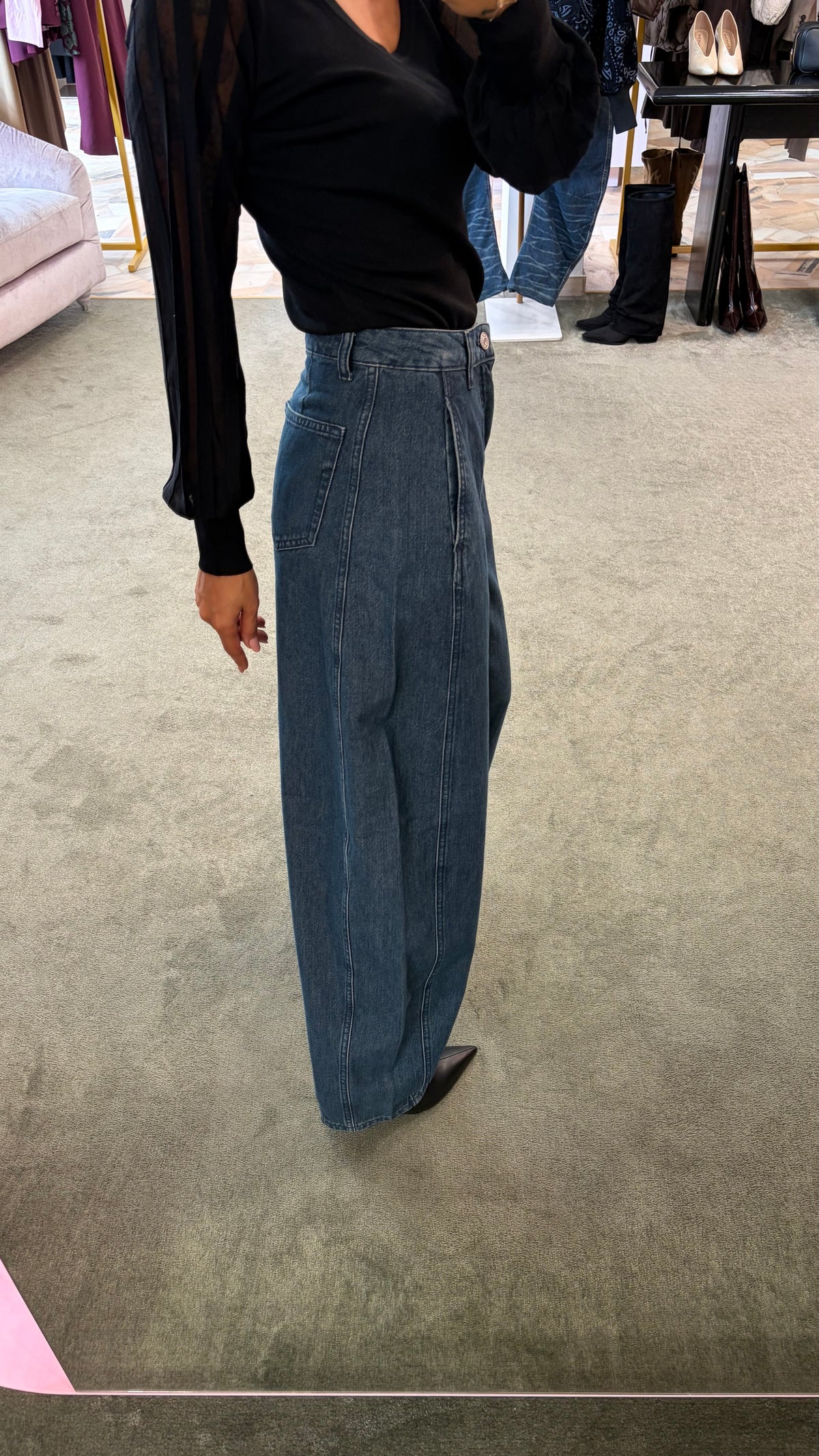 Jeans bella denim scuro barrel sl