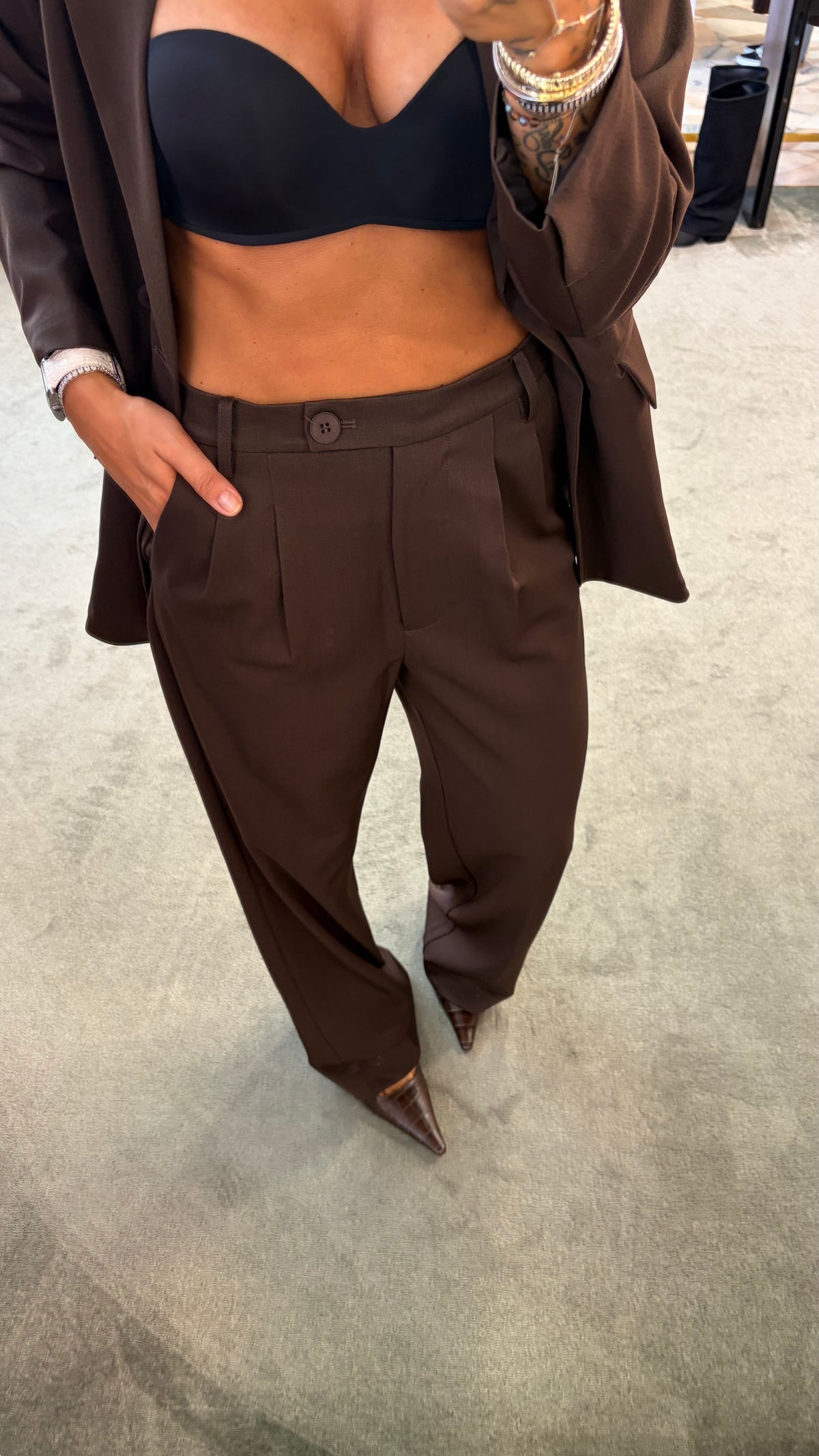 Blazer doppiopetto marrone over ay fw26