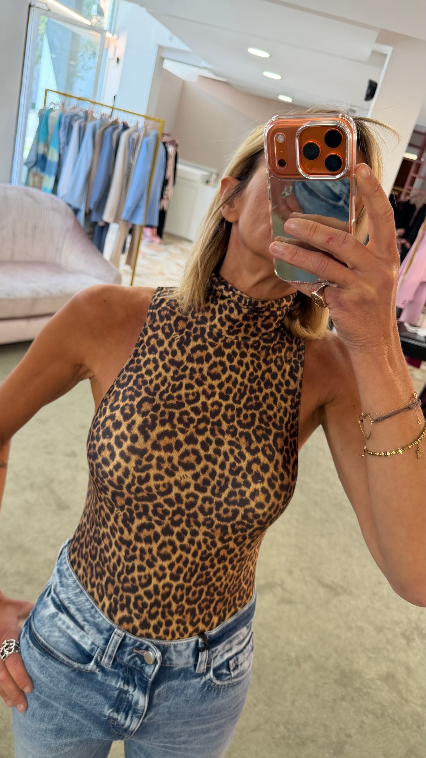 Body animalier smanicato in lycra Matinée