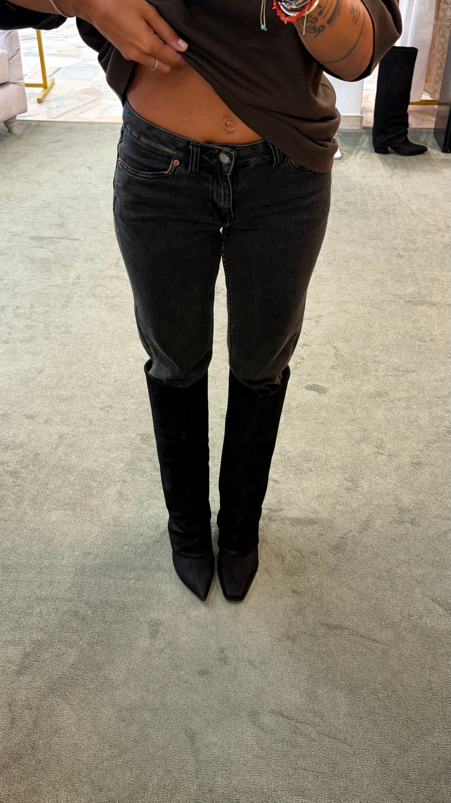 Jeans straw Dr.Denim slim black stonewashed