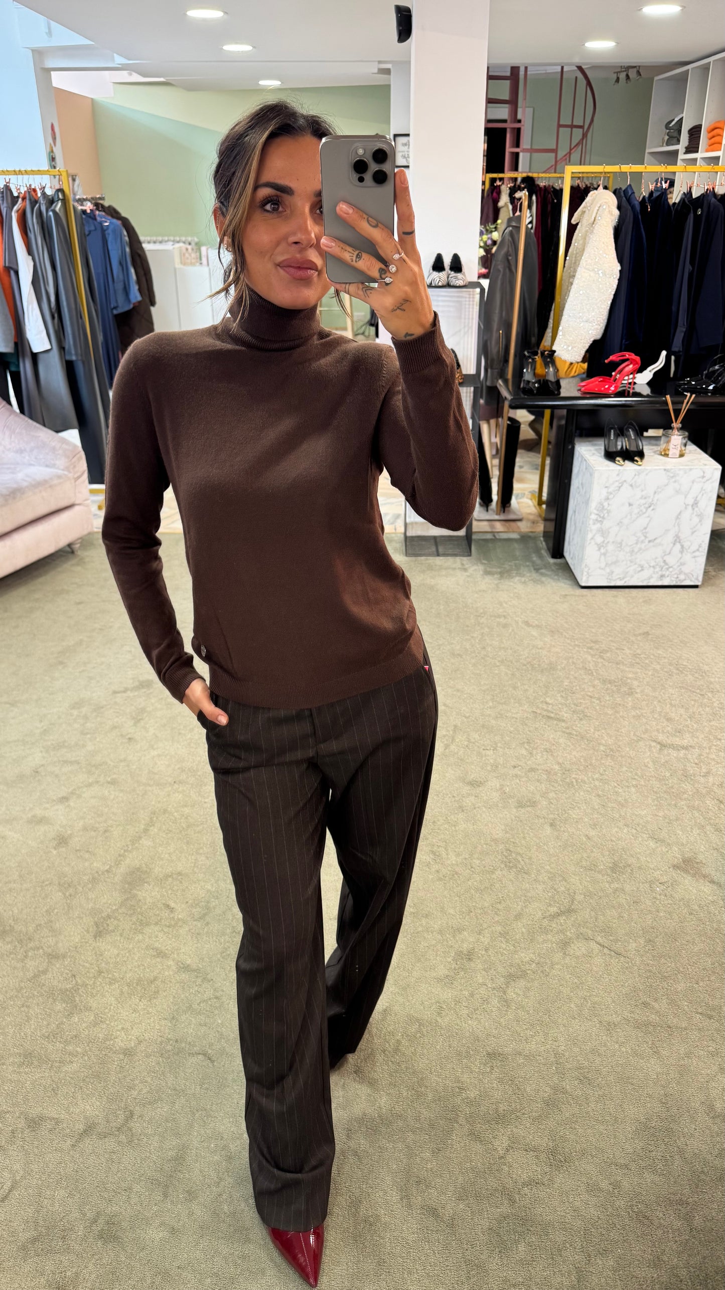 Dolcevita marrone  in angora tk