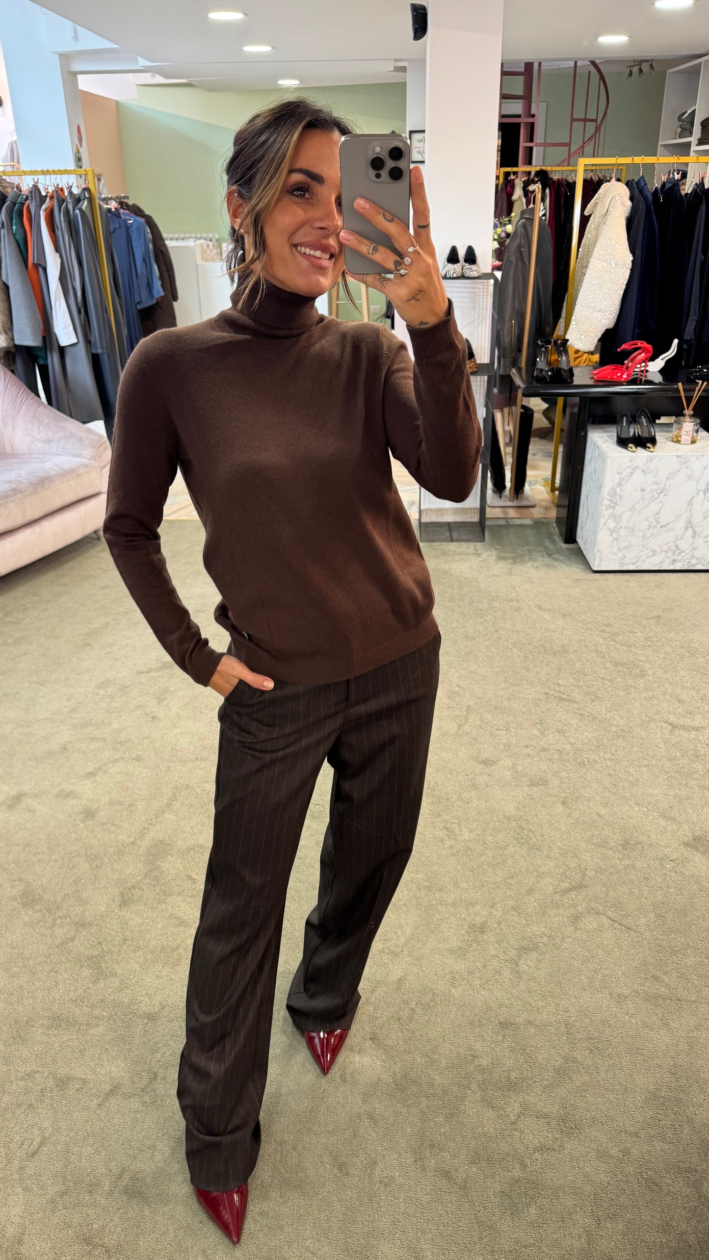 Dolcevita marrone  in angora tk