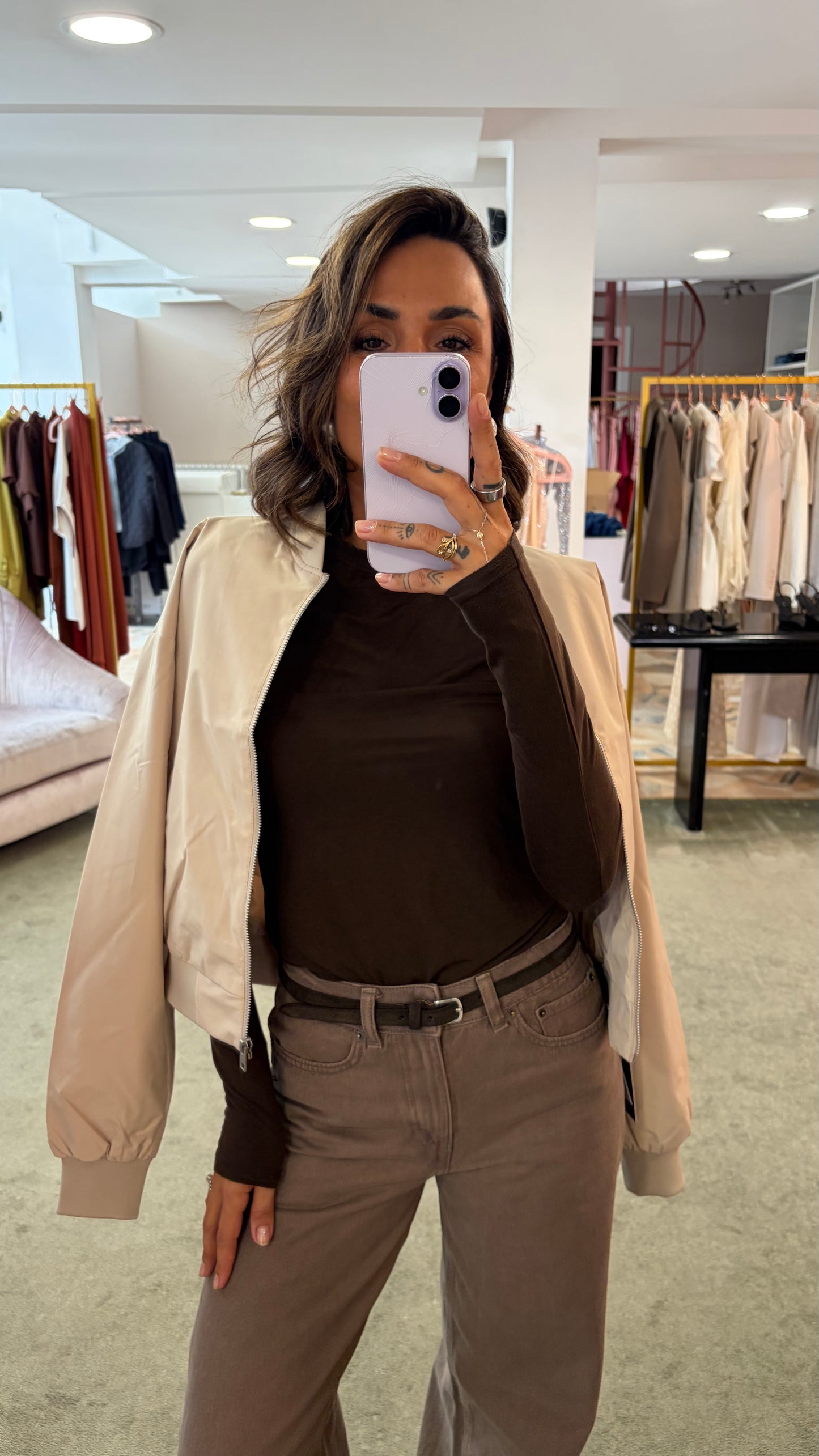 Cintura slim marrone in suede sl