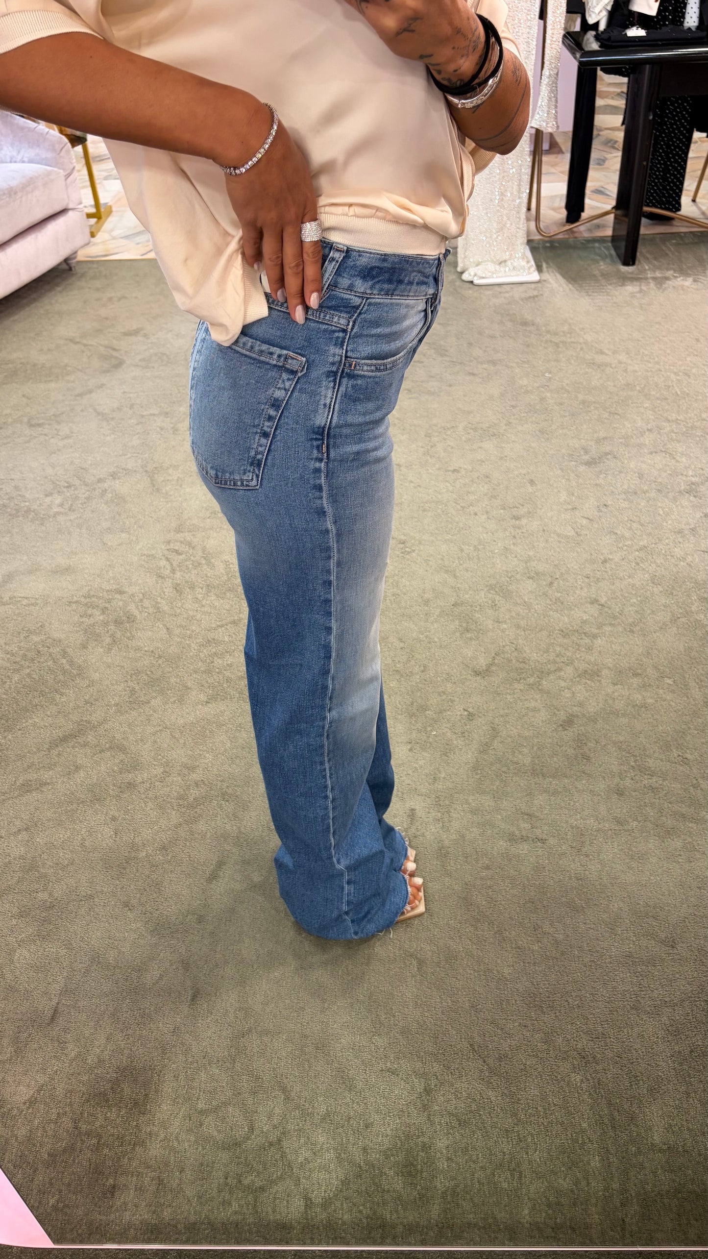 Jeans joia denim medio/chiaro taglio vivo Icon pe26