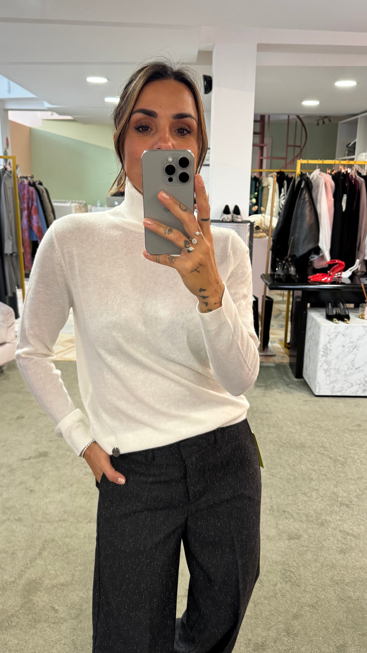 Dolcevita bianco in angora tk