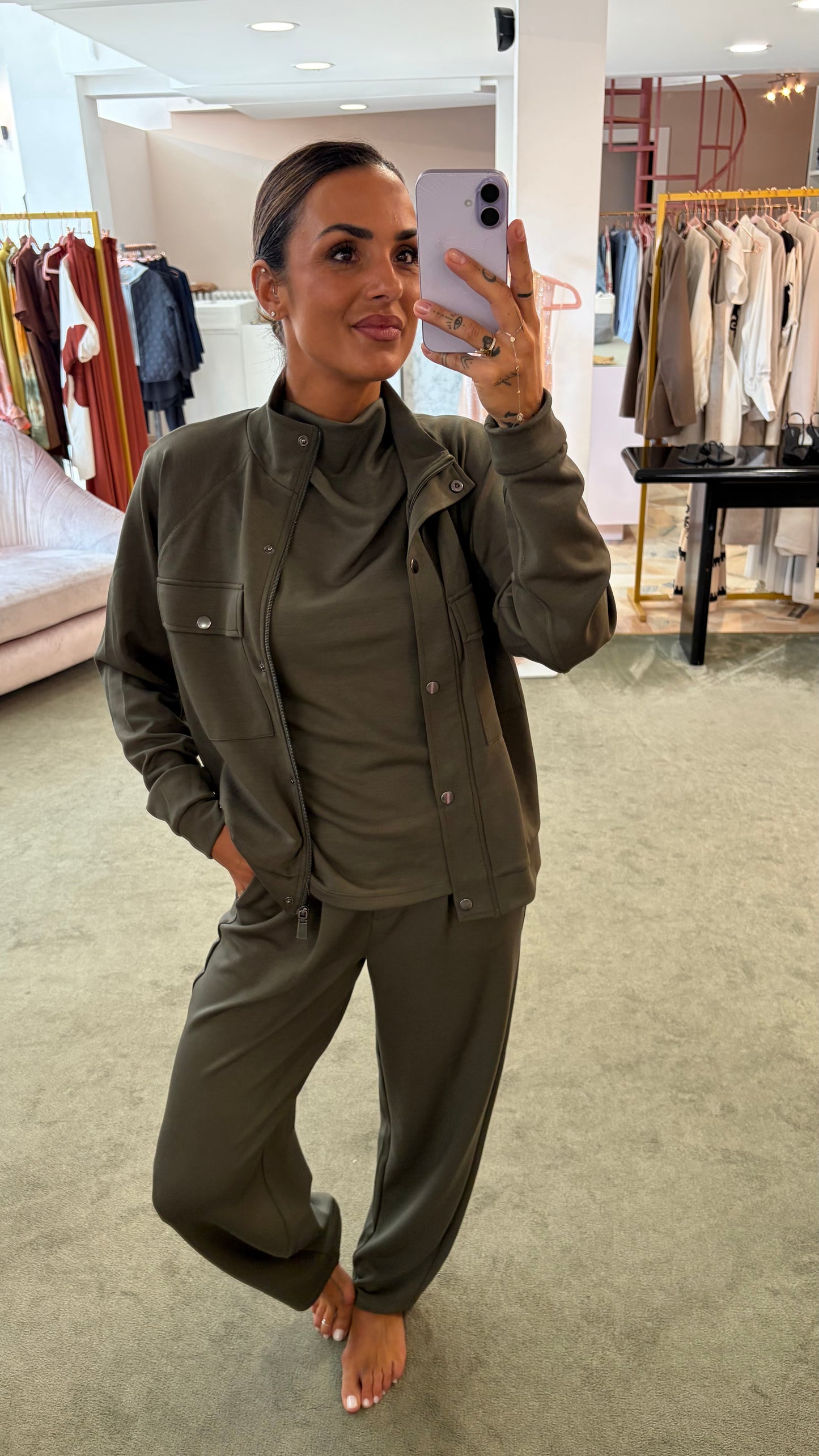 Canotta manica scesa verde militare in modal sy