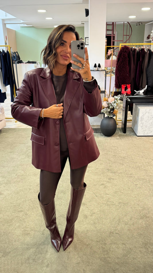 Blazer bordeaux ecopelle ks