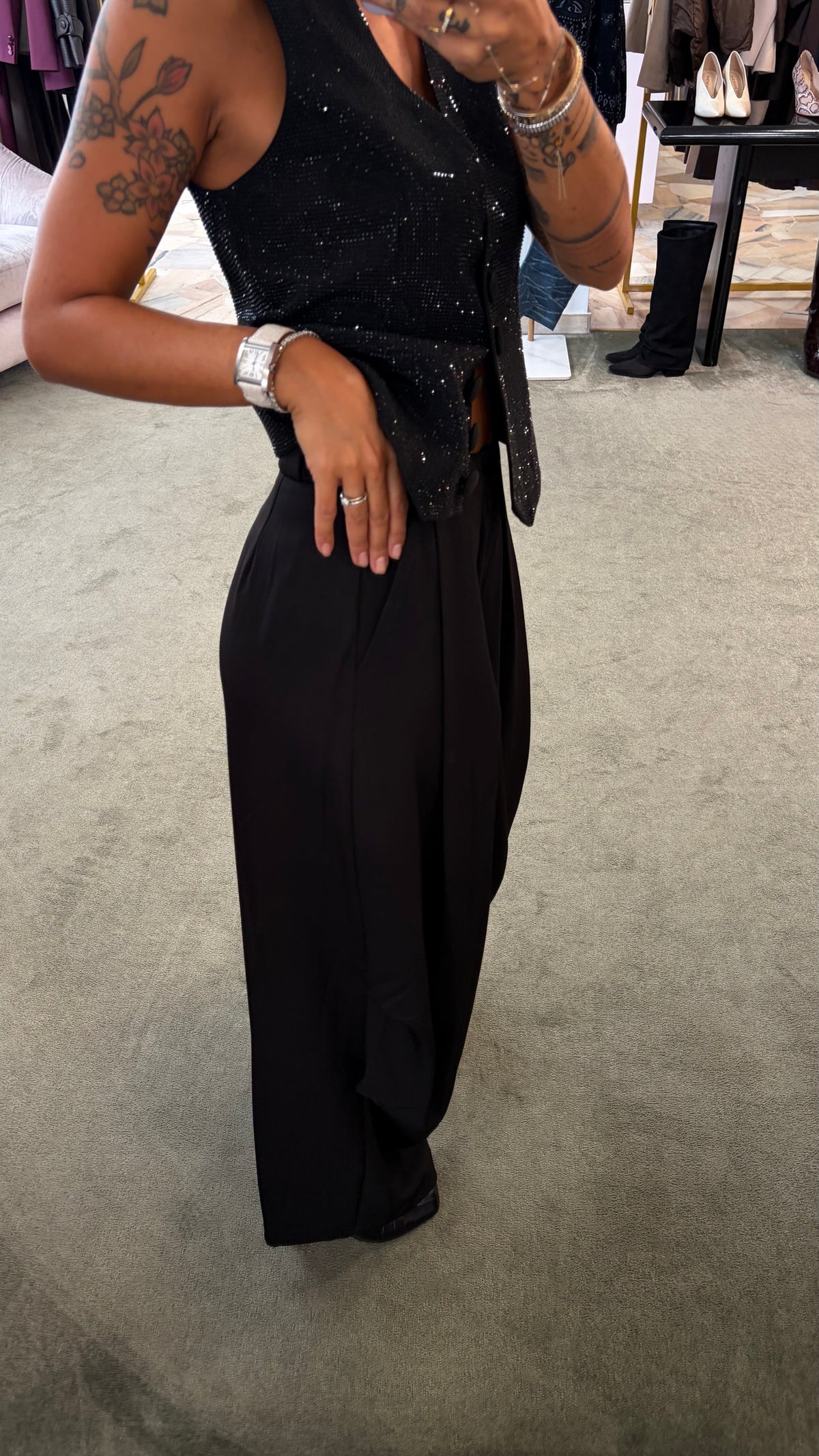 Pantaloni neri classici baloon ay