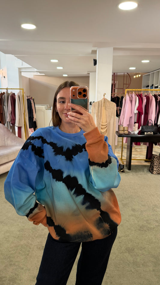 Felpa multicolor tie-dye girocollo Don't@Me