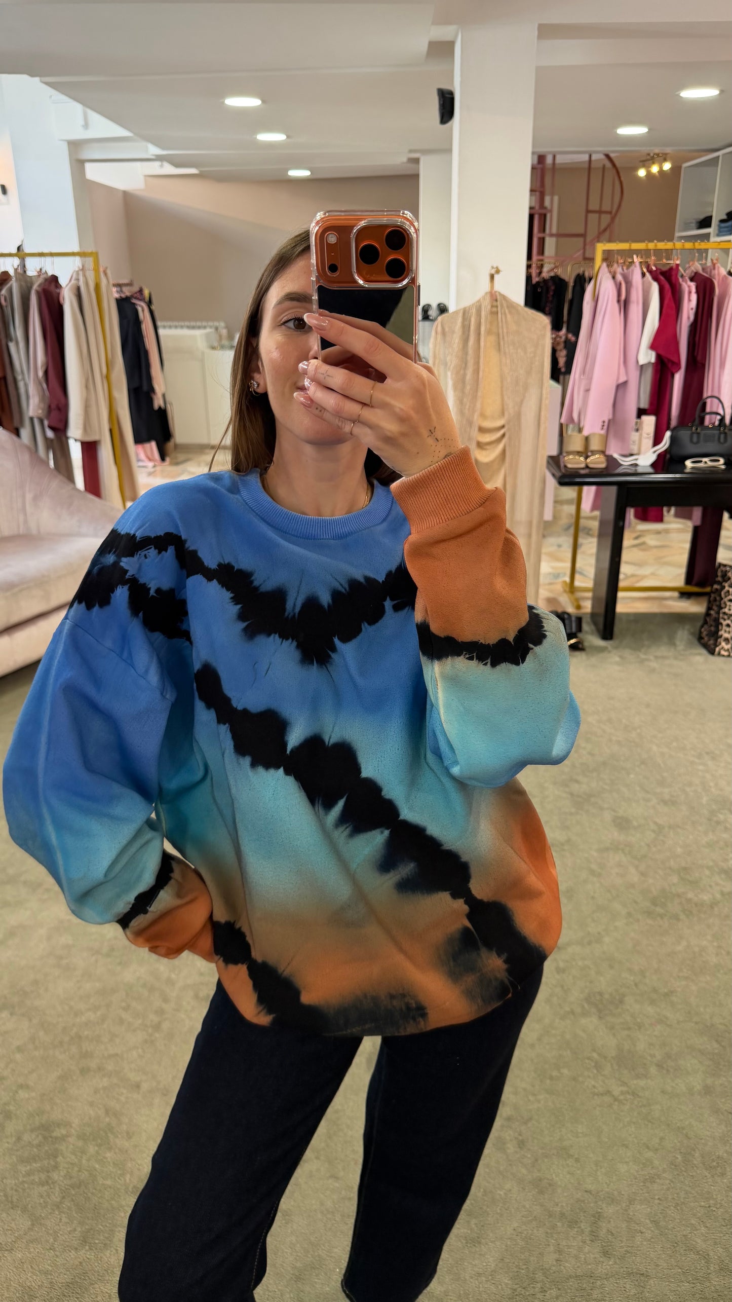Felpa multicolor tie-dye girocollo Don't@Me
