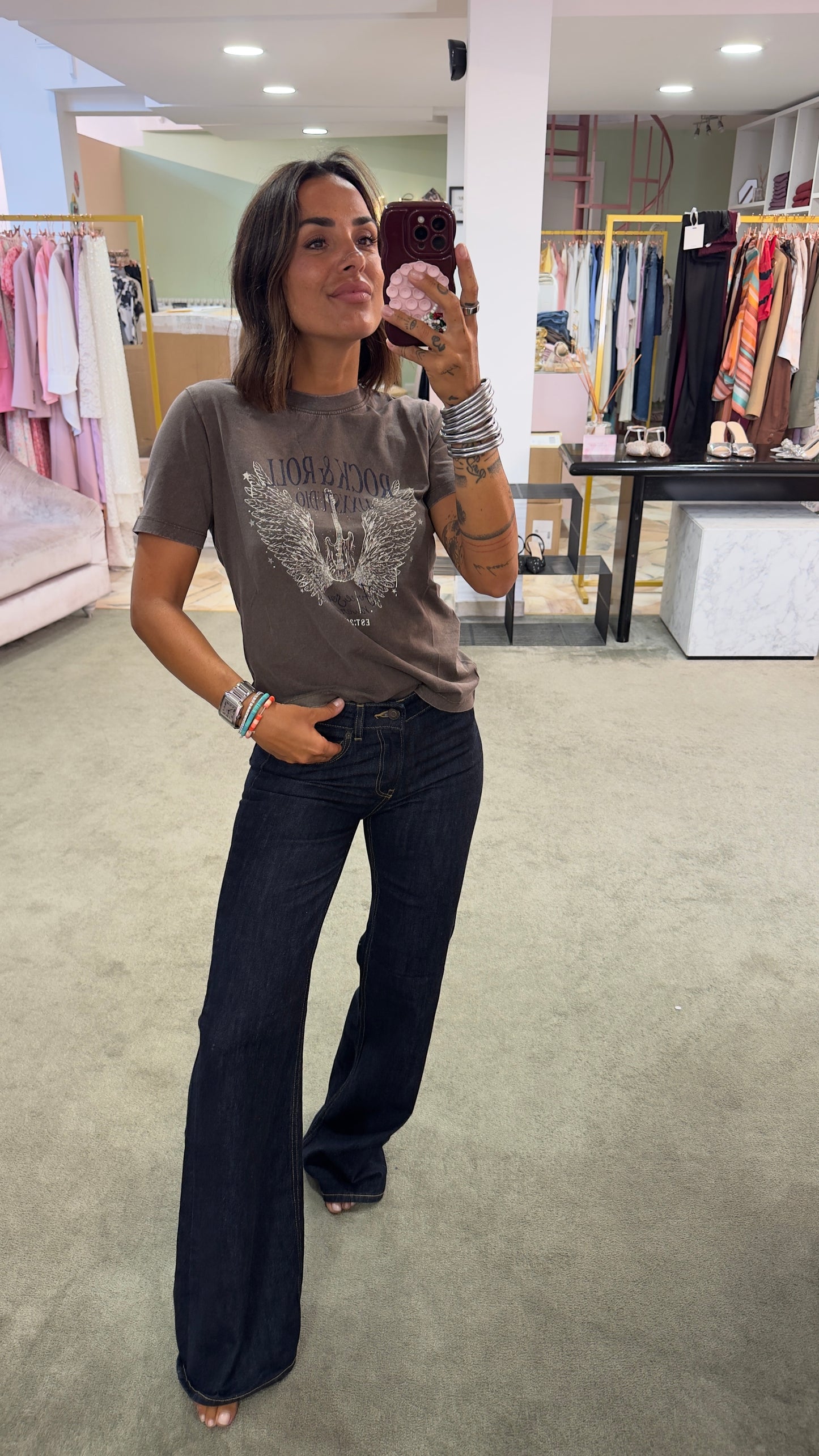 Jeans rome flare denim scuro jx