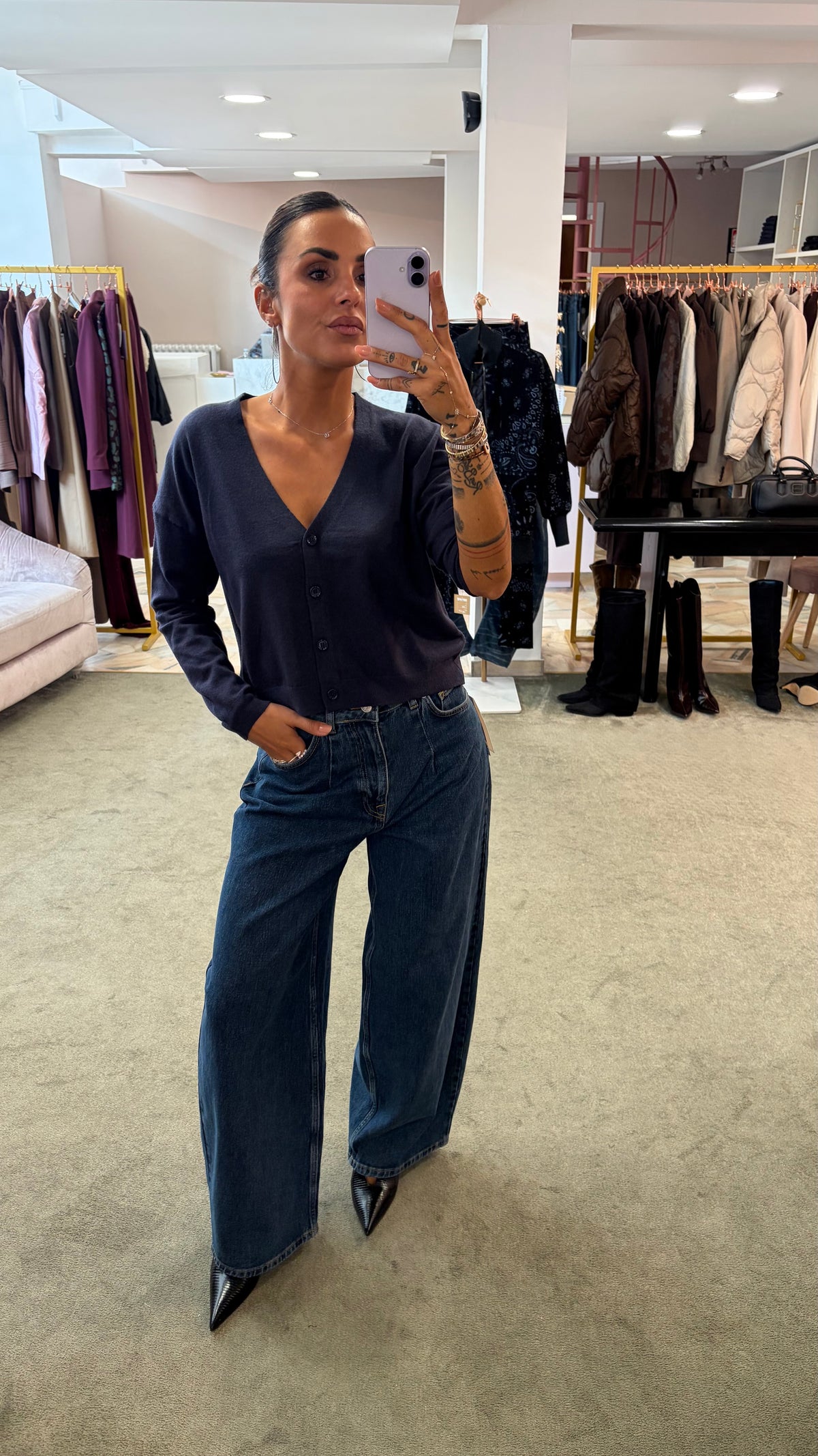 Jeans nanet denim medio barrel loose sl