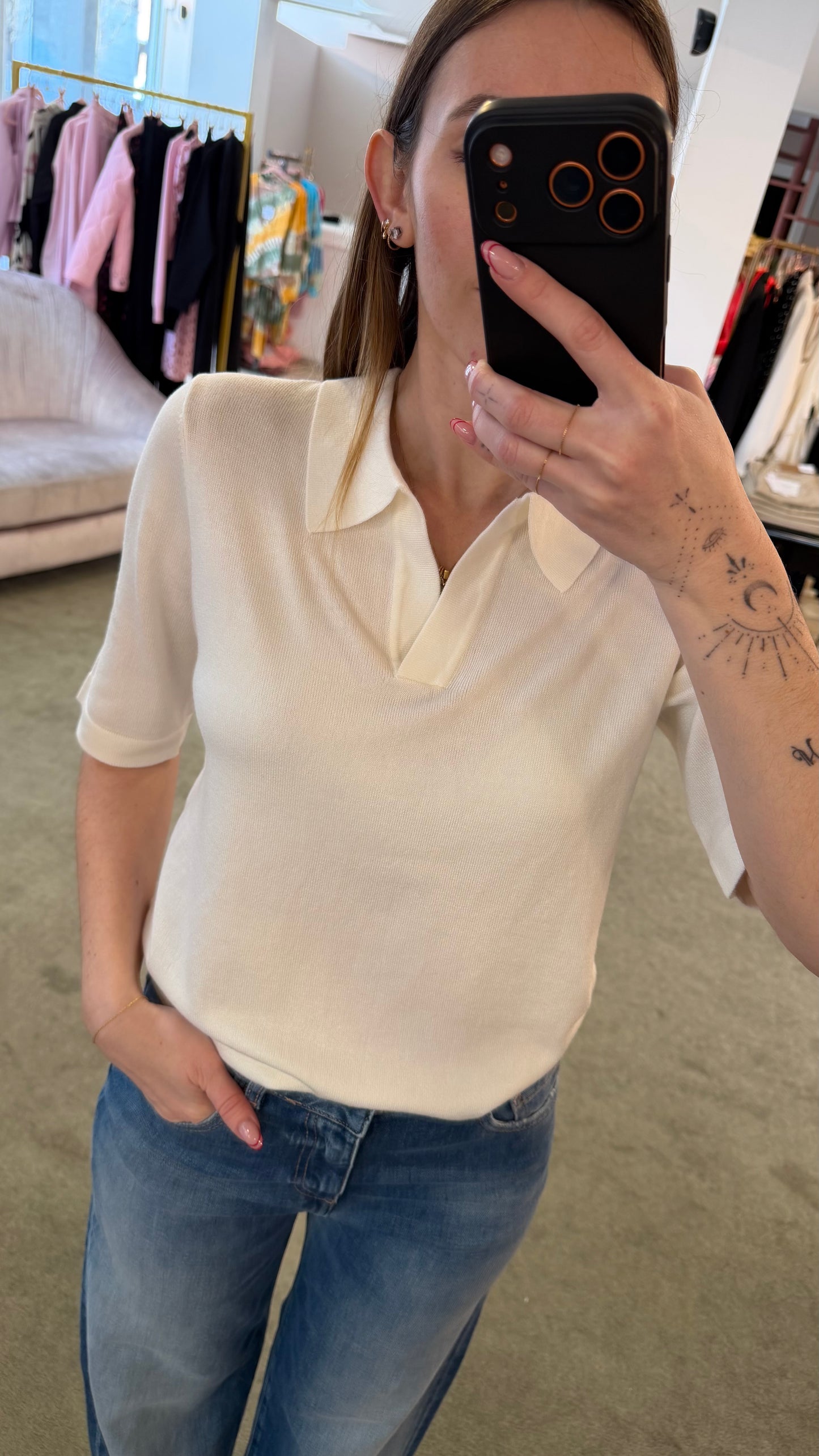 Polo panna mezza manica sy