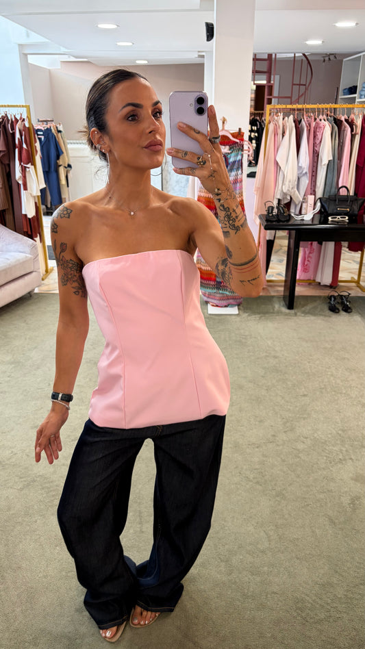 Bustier rosa a fascia ks