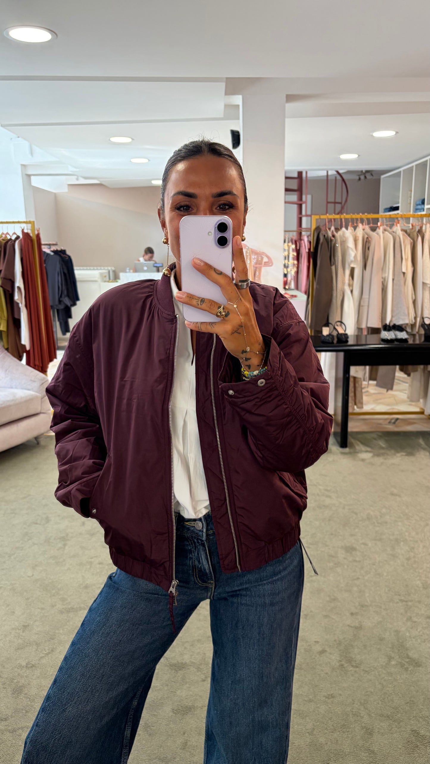 Bomber bordeaux bree imbottito jx