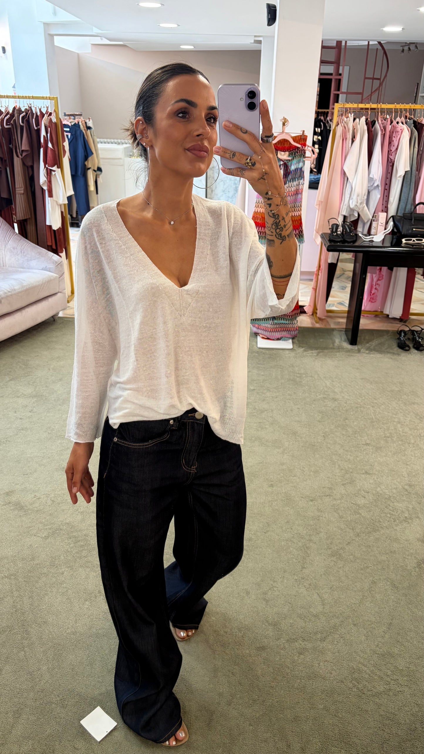 Jeans denim scuro tela leggera gl