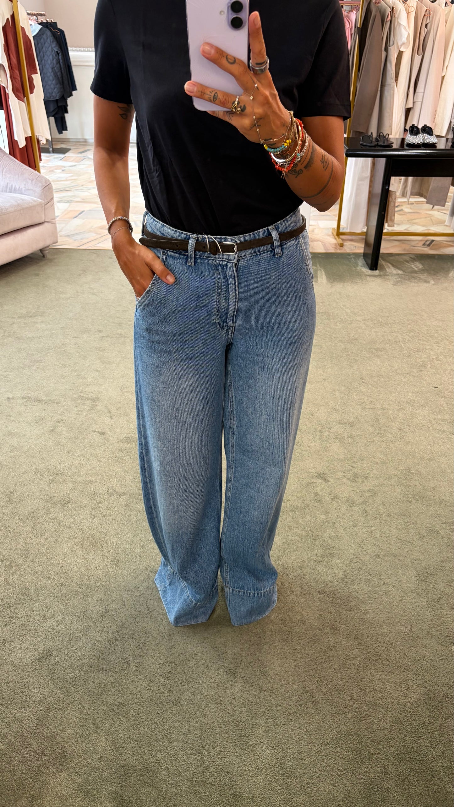 Jeans denim wide leg aw