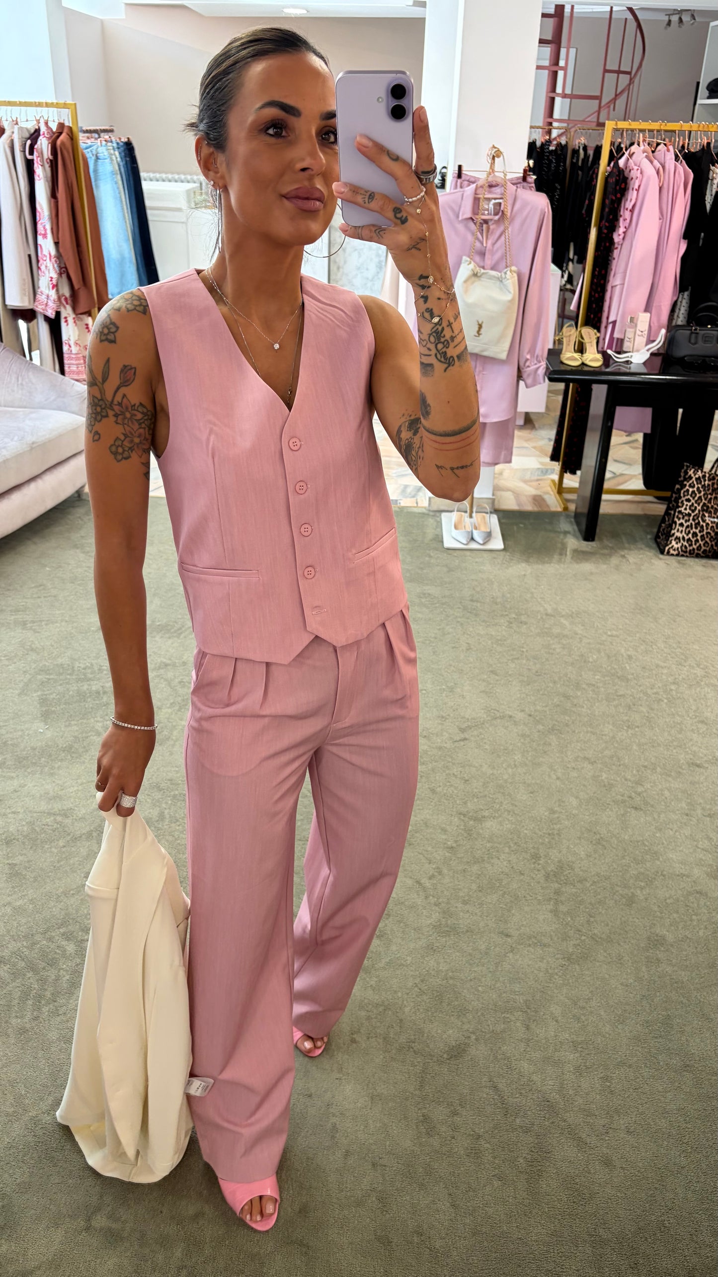 Gilet classic rosa ay