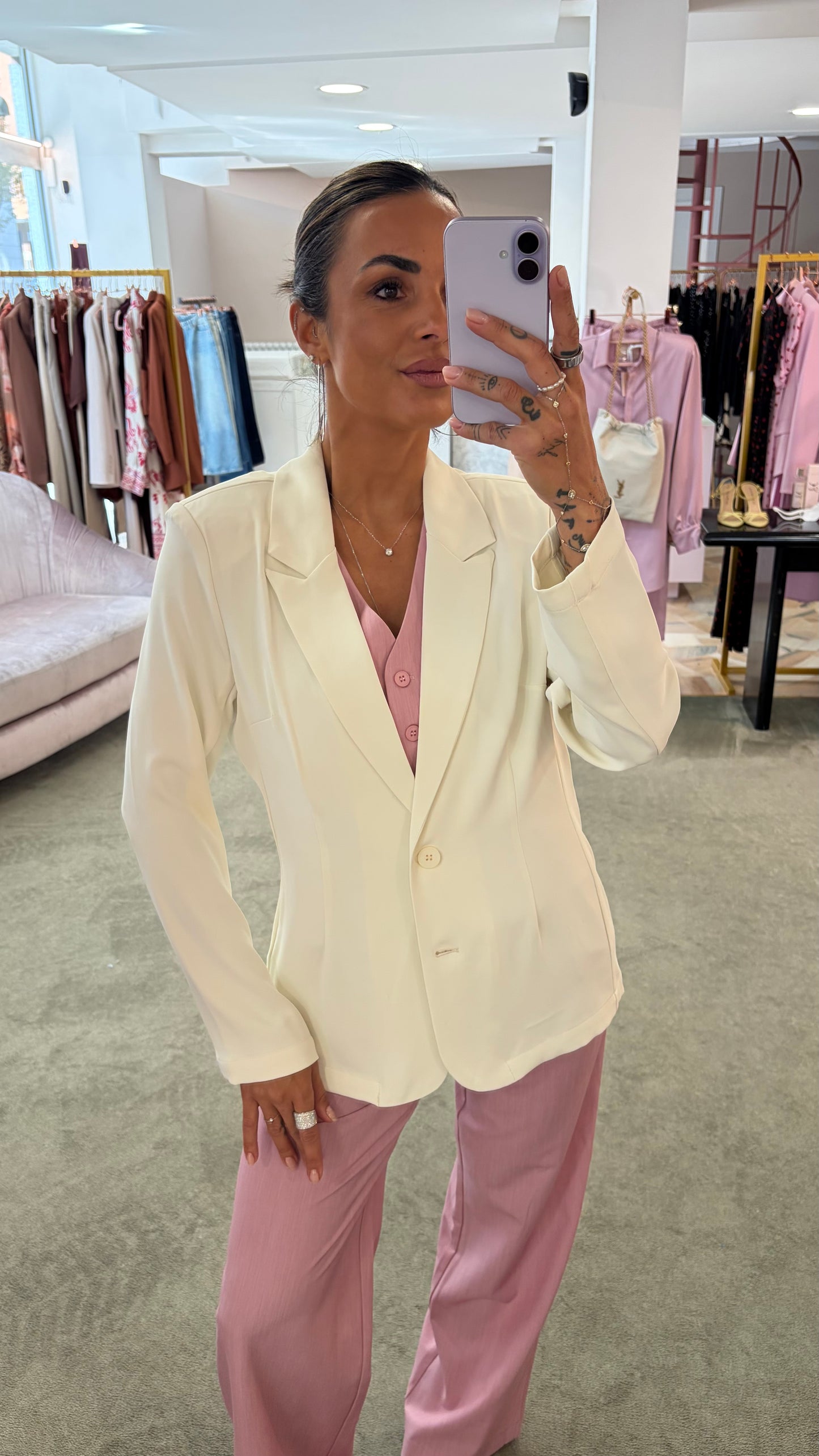 Blazer panna destrutturato leggero ay