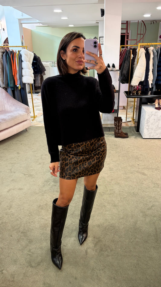 Minigonna leopardata gl