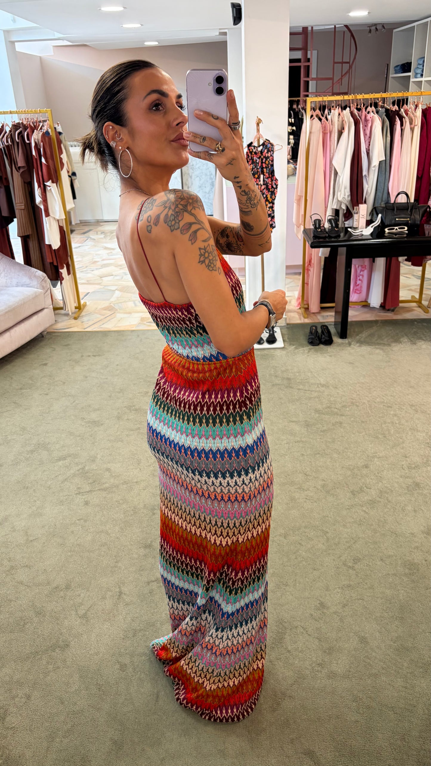Abito lungo multicolor missoni vibes ks