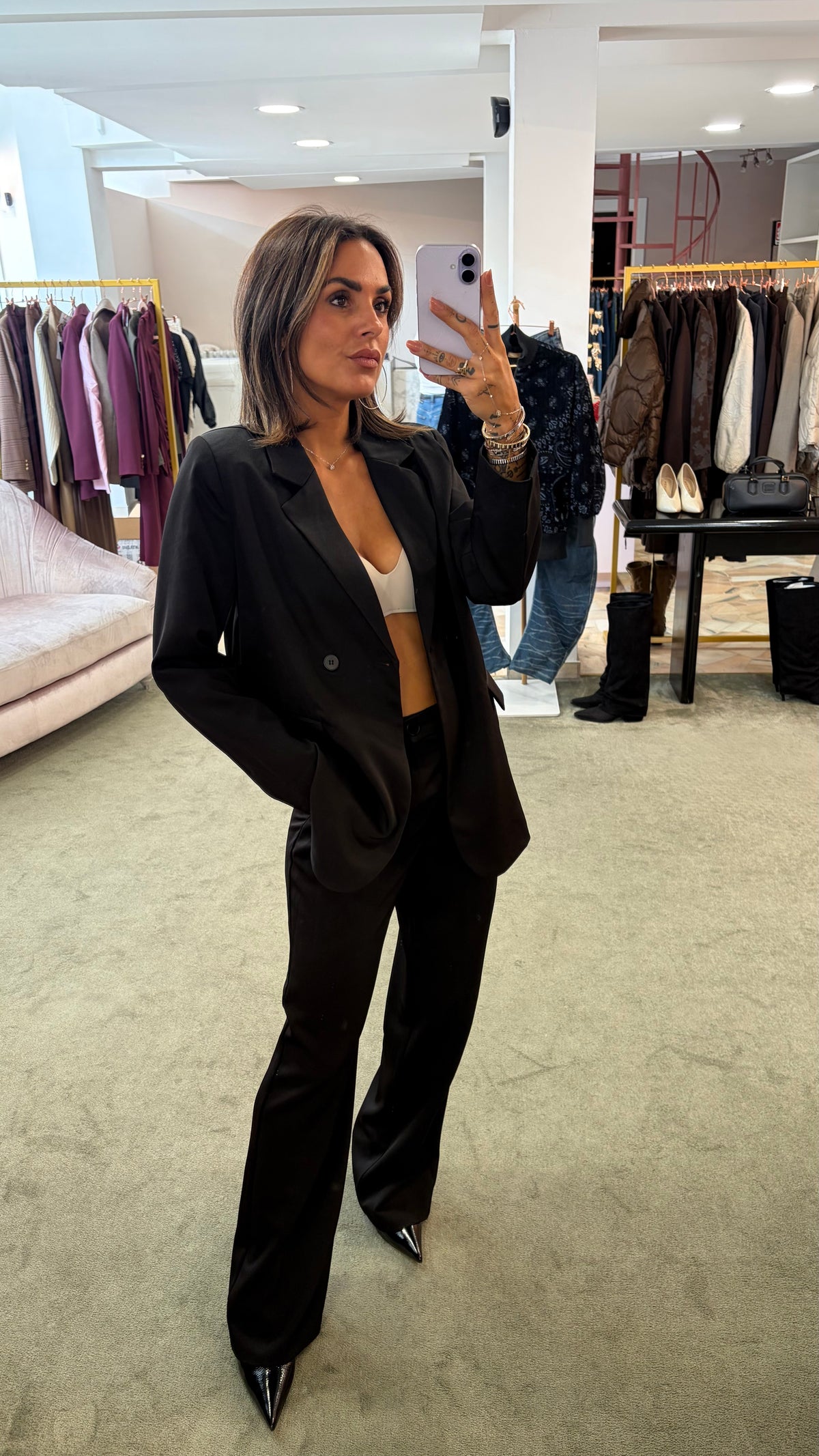 Blazer doppiopetto nero over ay fw26
