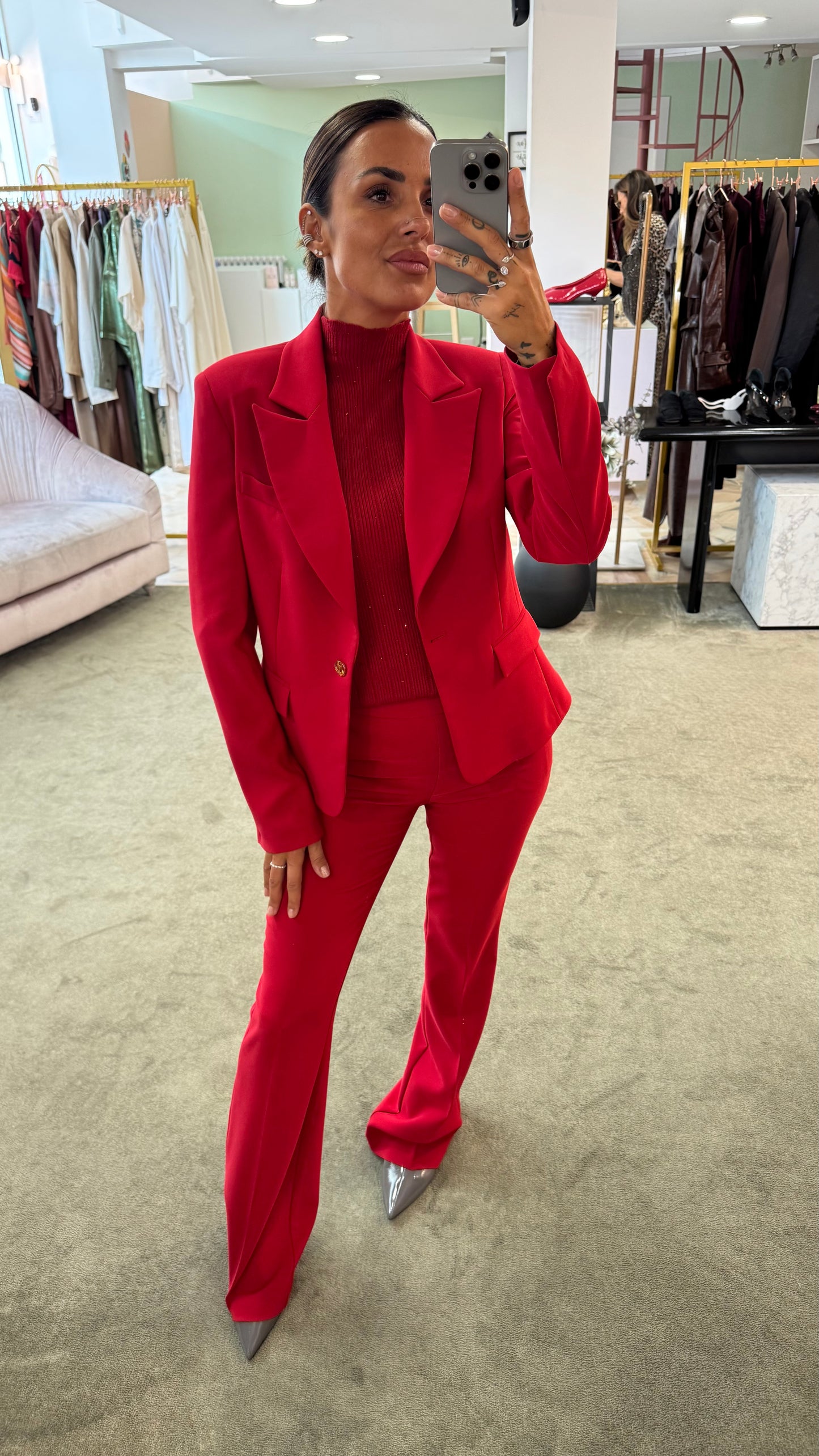 Blazer rosso slim fr