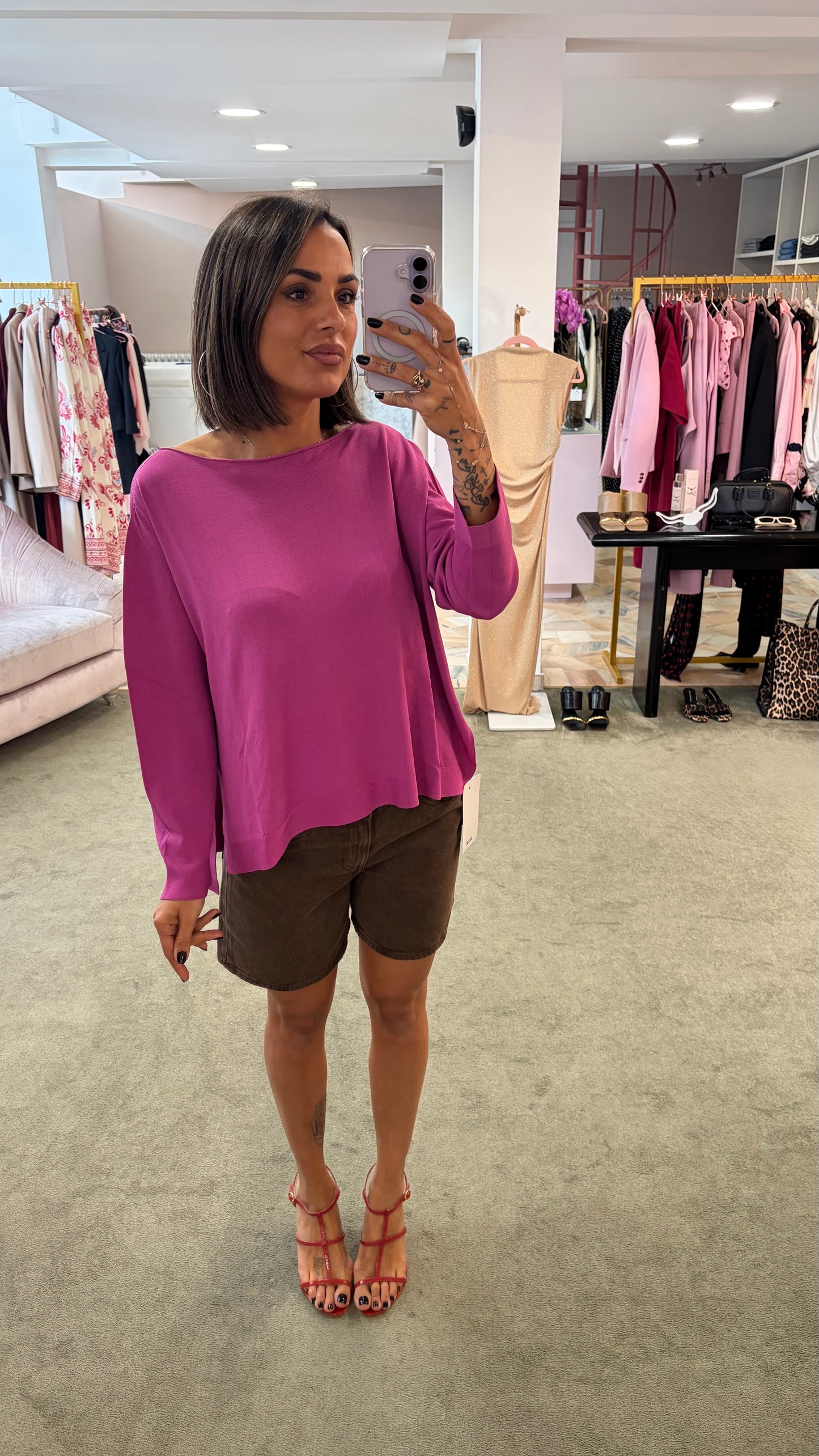 Shorts cioccolato in denim jx