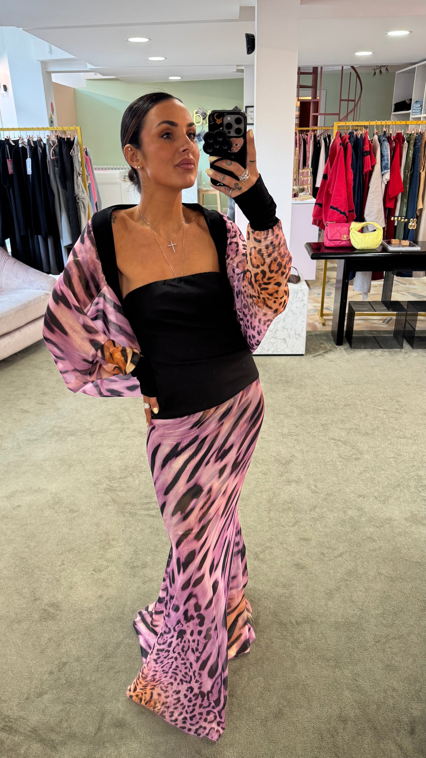 Coprispalle leopardato laminato