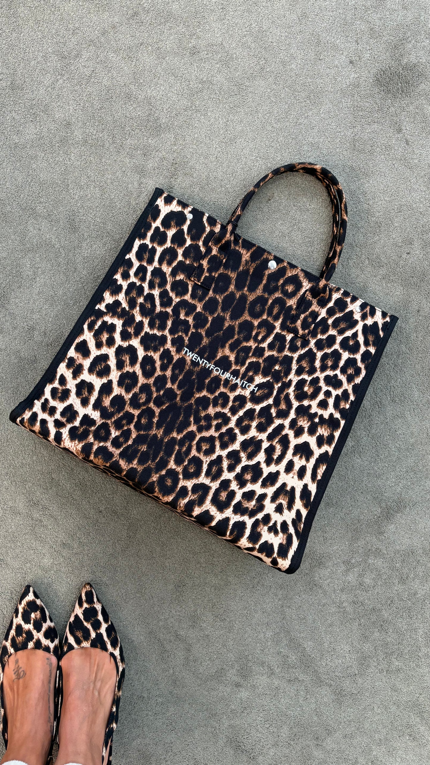 Tote bag leopardata tw