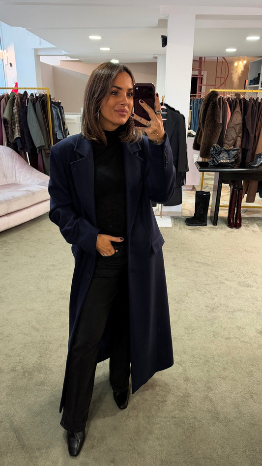 Cappotto blu notte monopetto over Mar de Margaritas