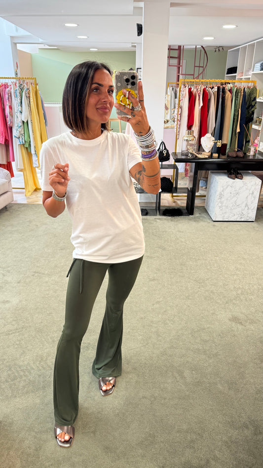 T-shirt bianca manica corta sl