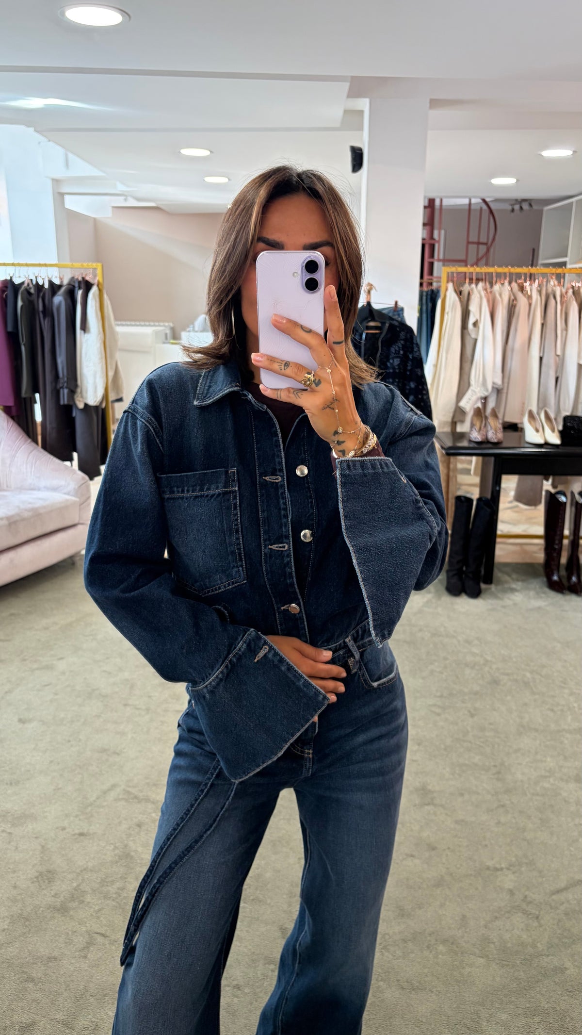 Jumpsuit anya blu scuro Icon Denim